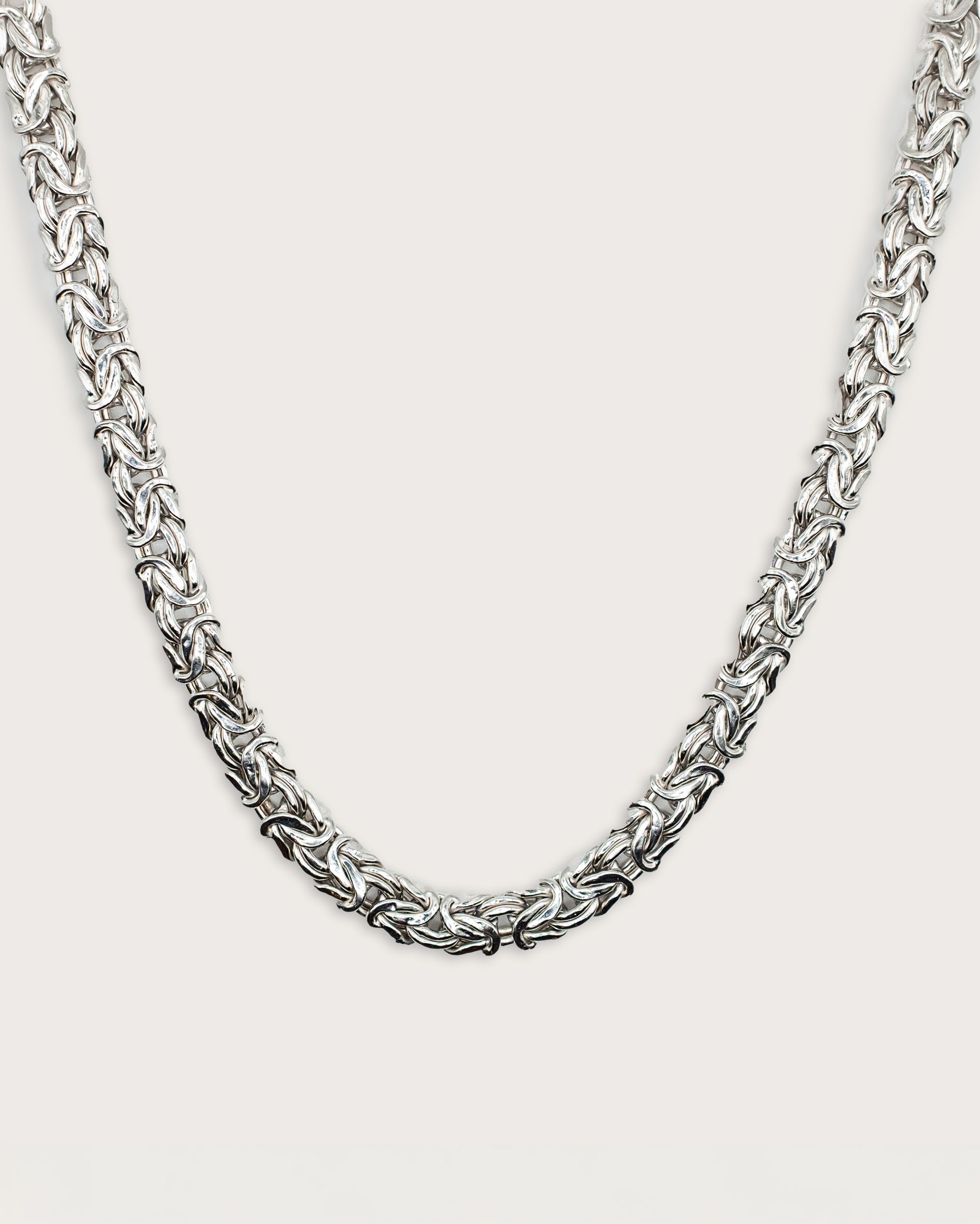 Byzantine Weave Silver Chain