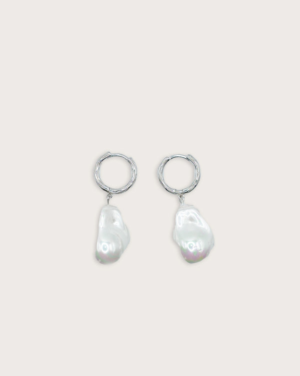 Melted Pearl Hoops