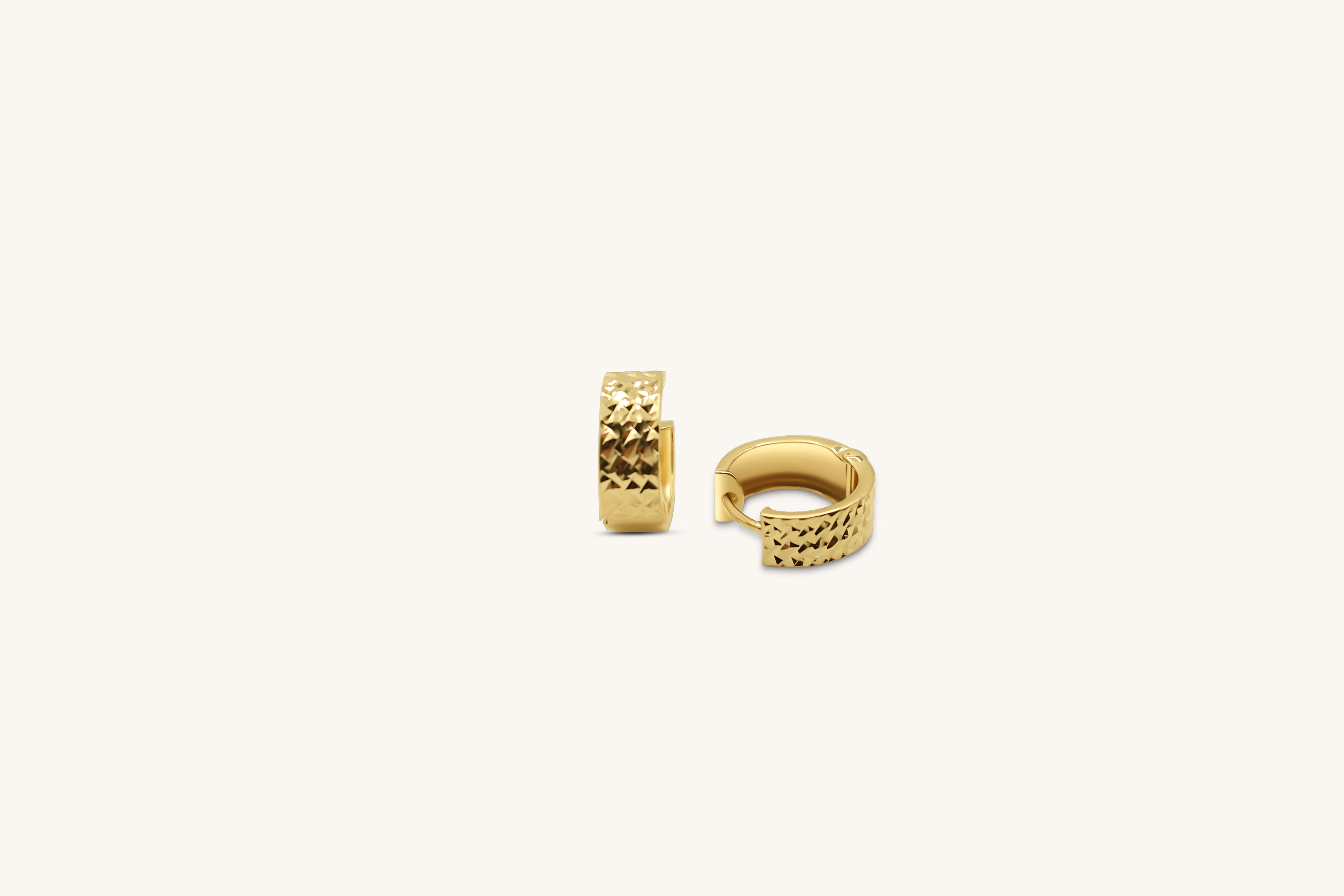 Textured Huggie Hoops