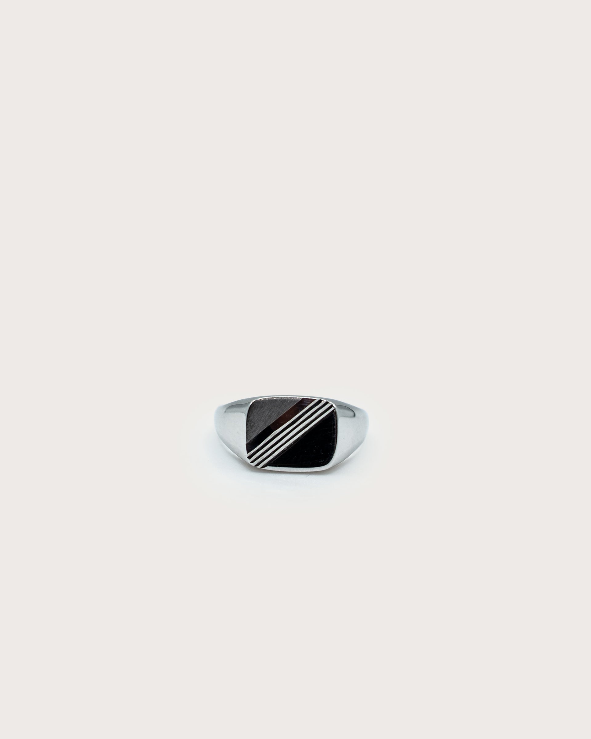 Line Cut Signet Ring
