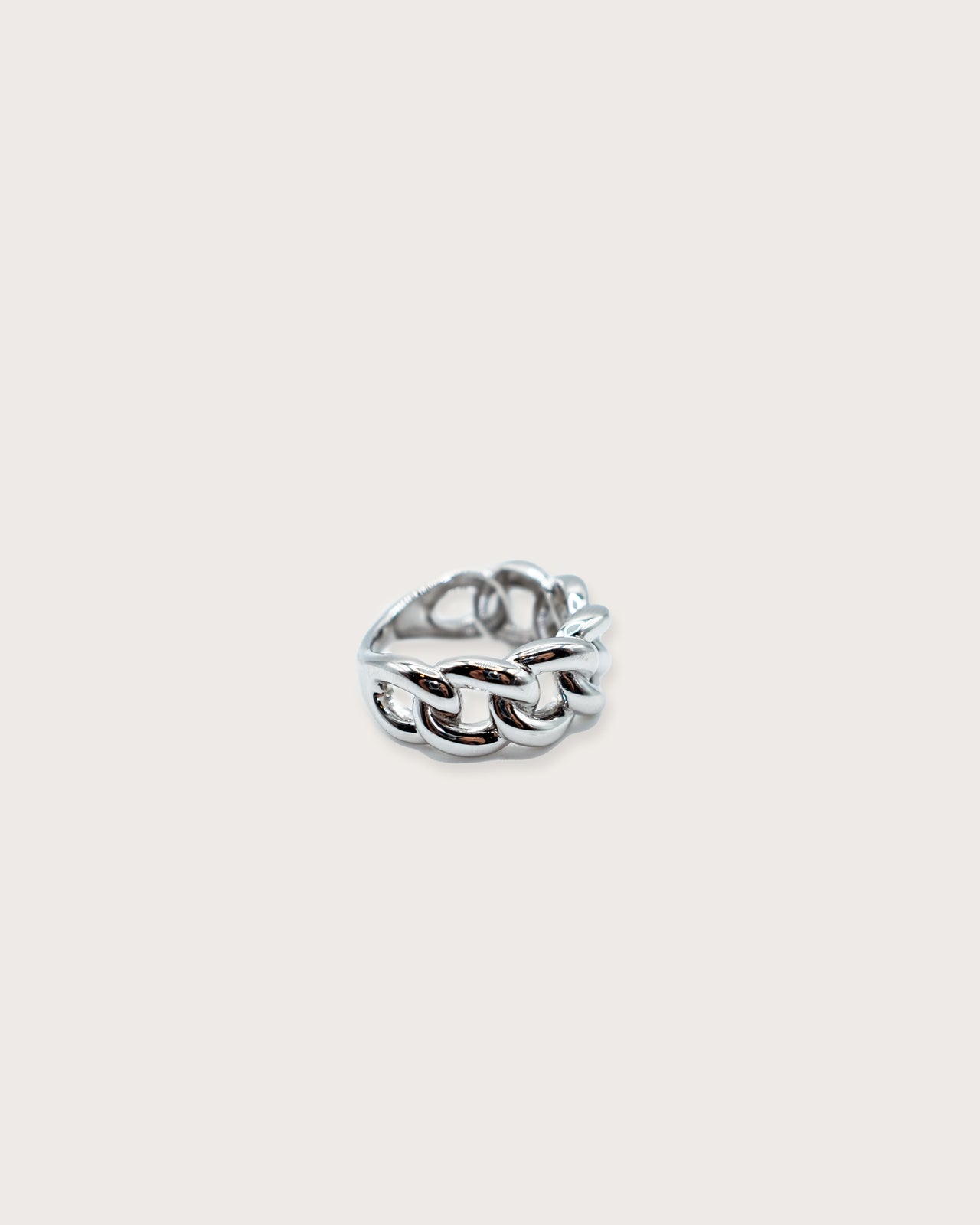 Cuban Link Silver Ring