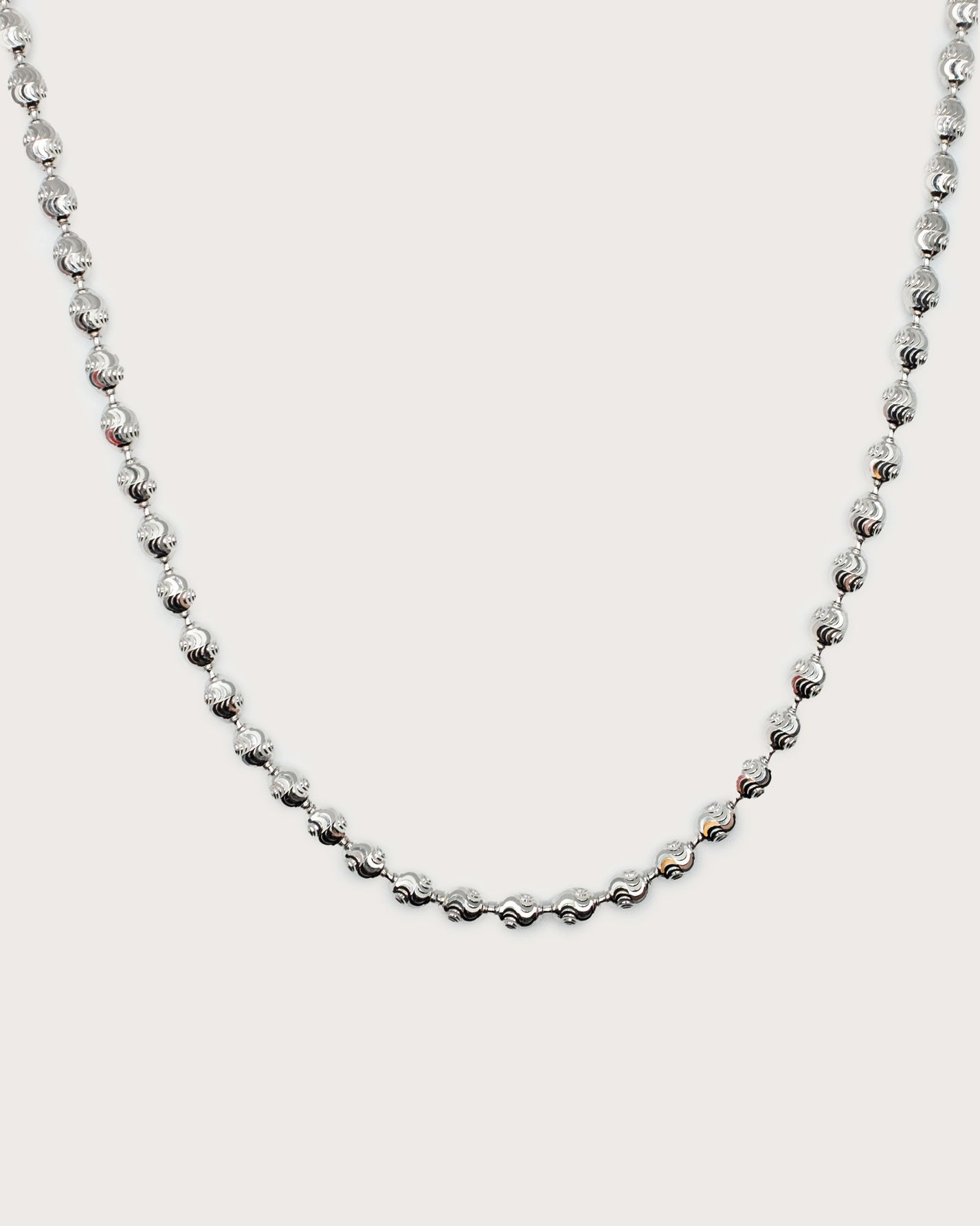 Wave Bead Silver Chain