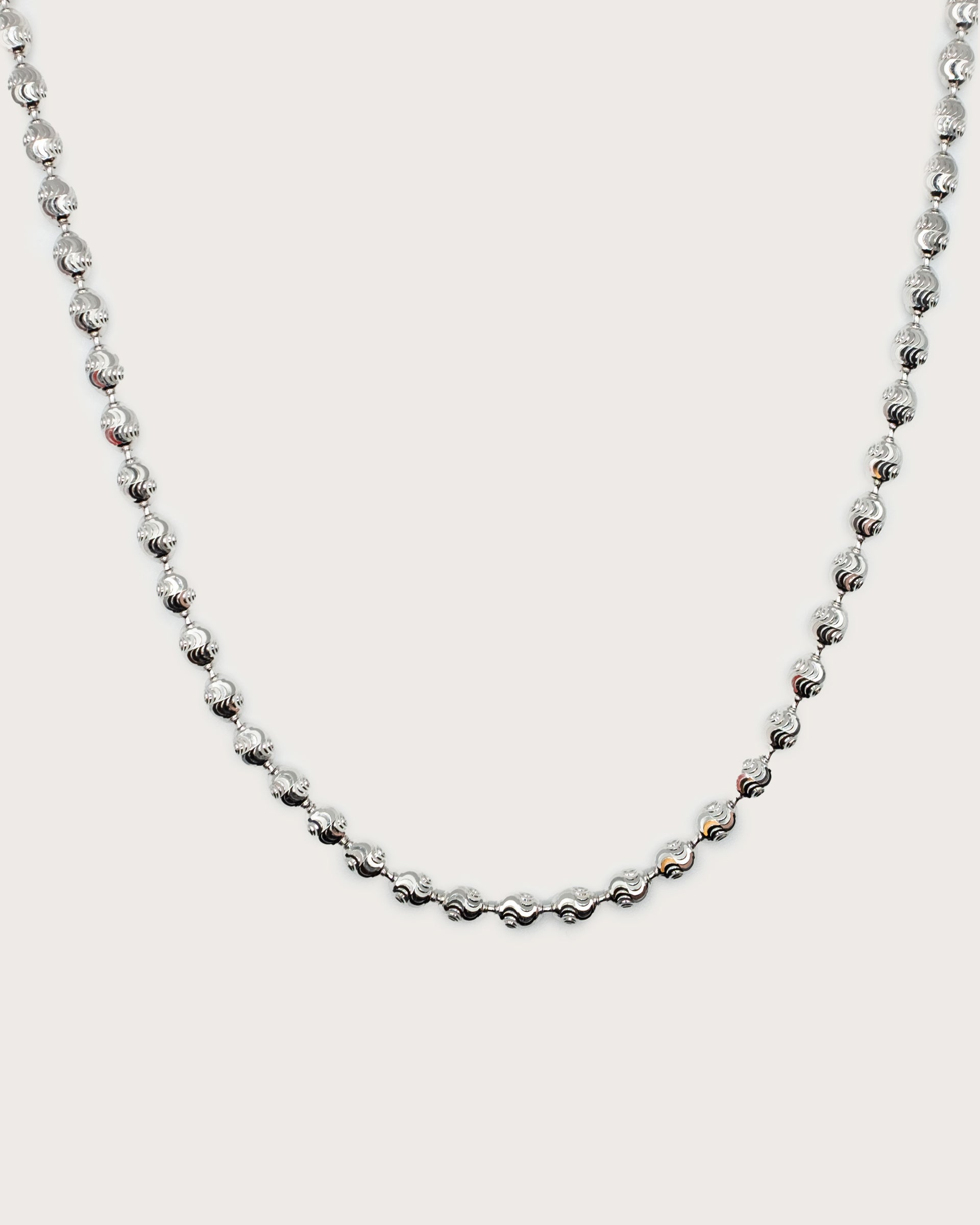 Wave Bead Silver Chain