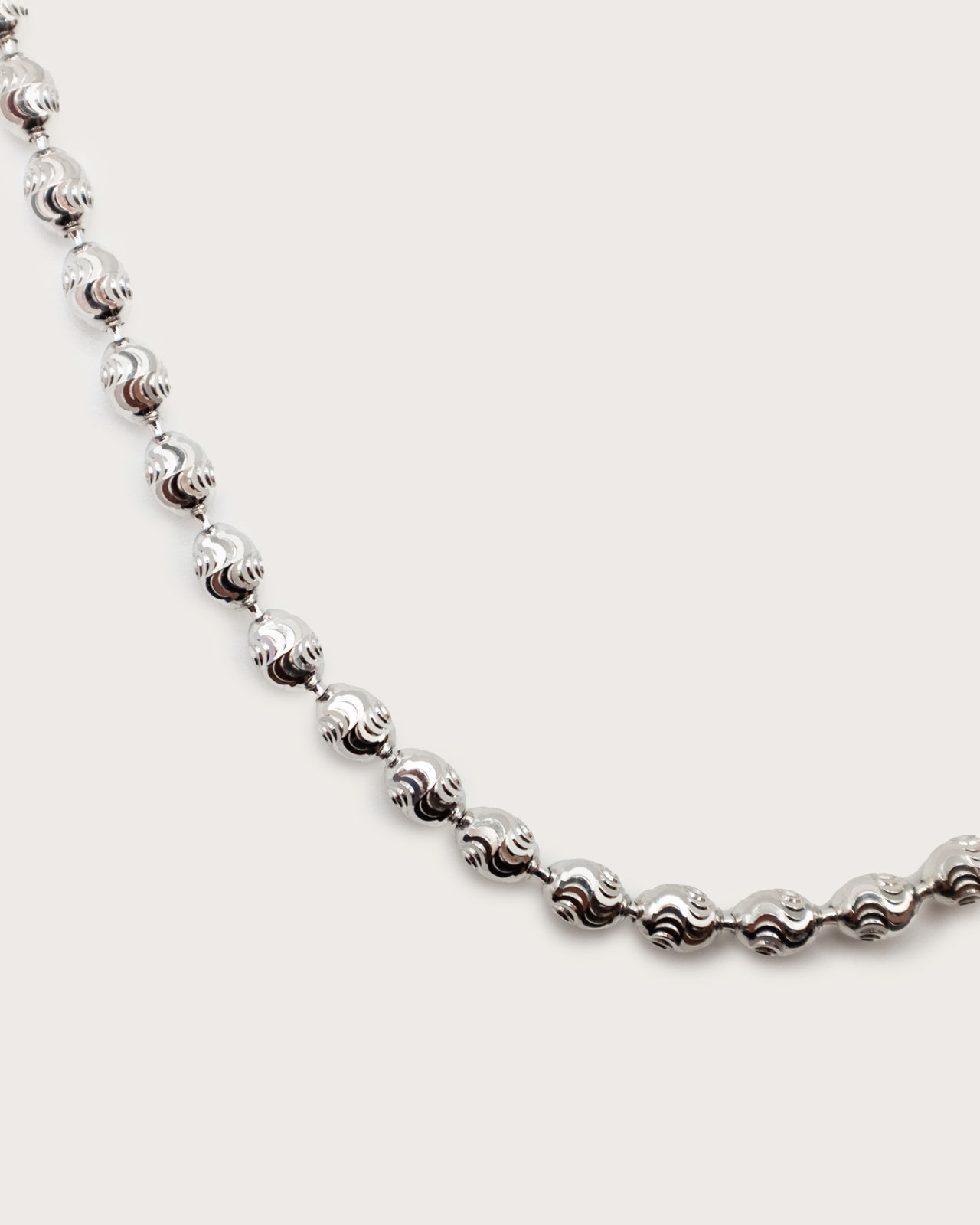 Wave Bead Silver Chain