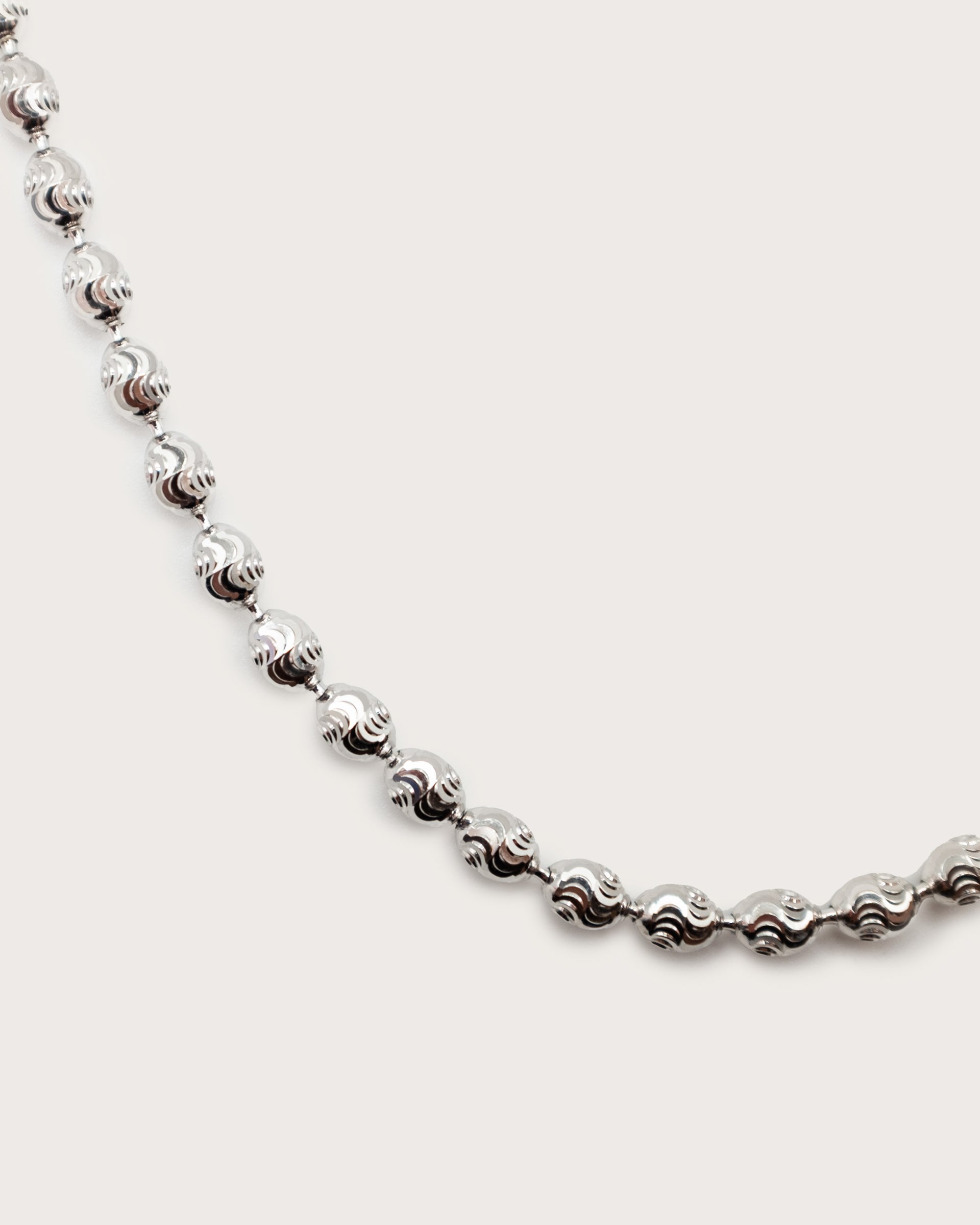 Wave Bead Silver Chain