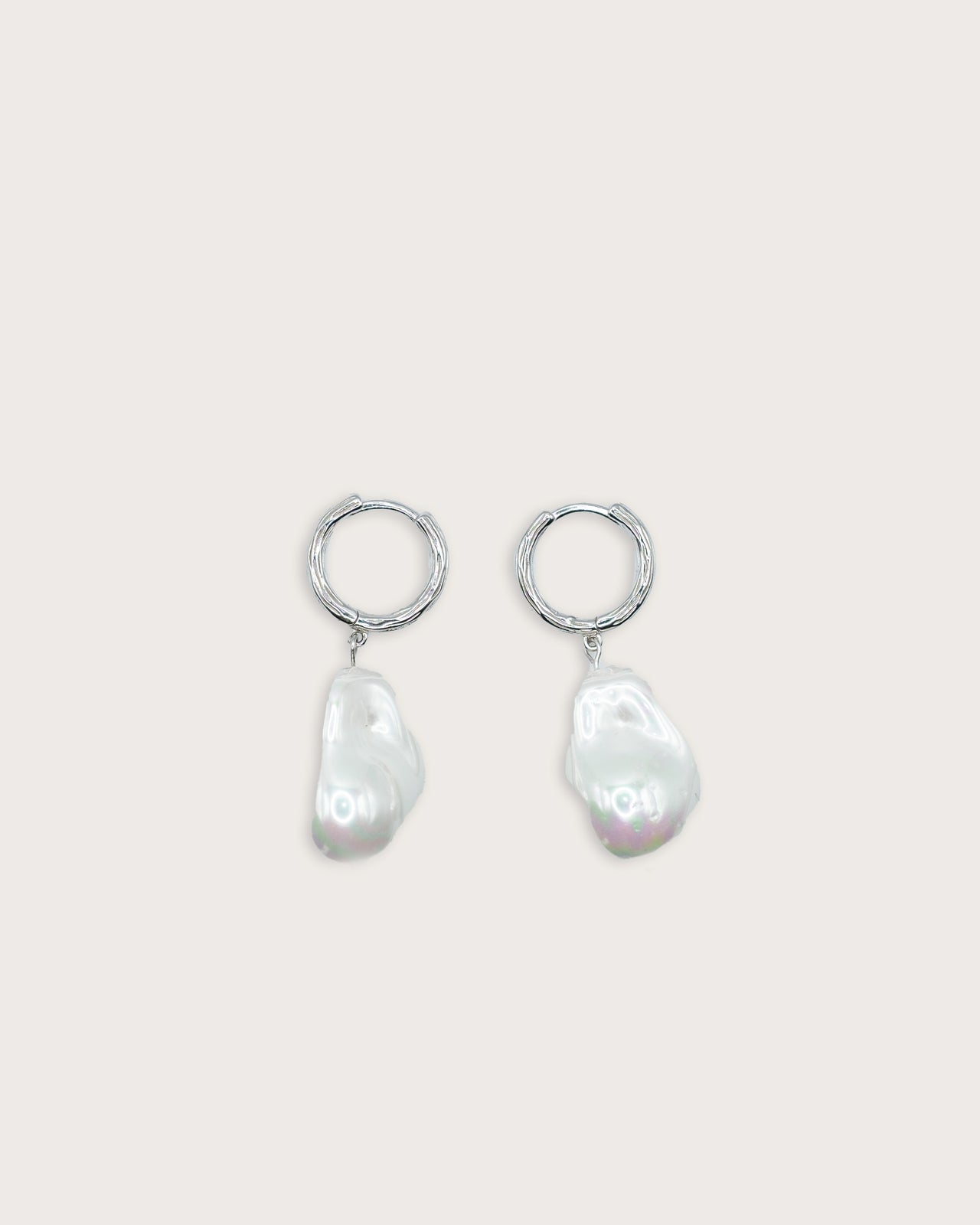 Melted Pearl Hoops