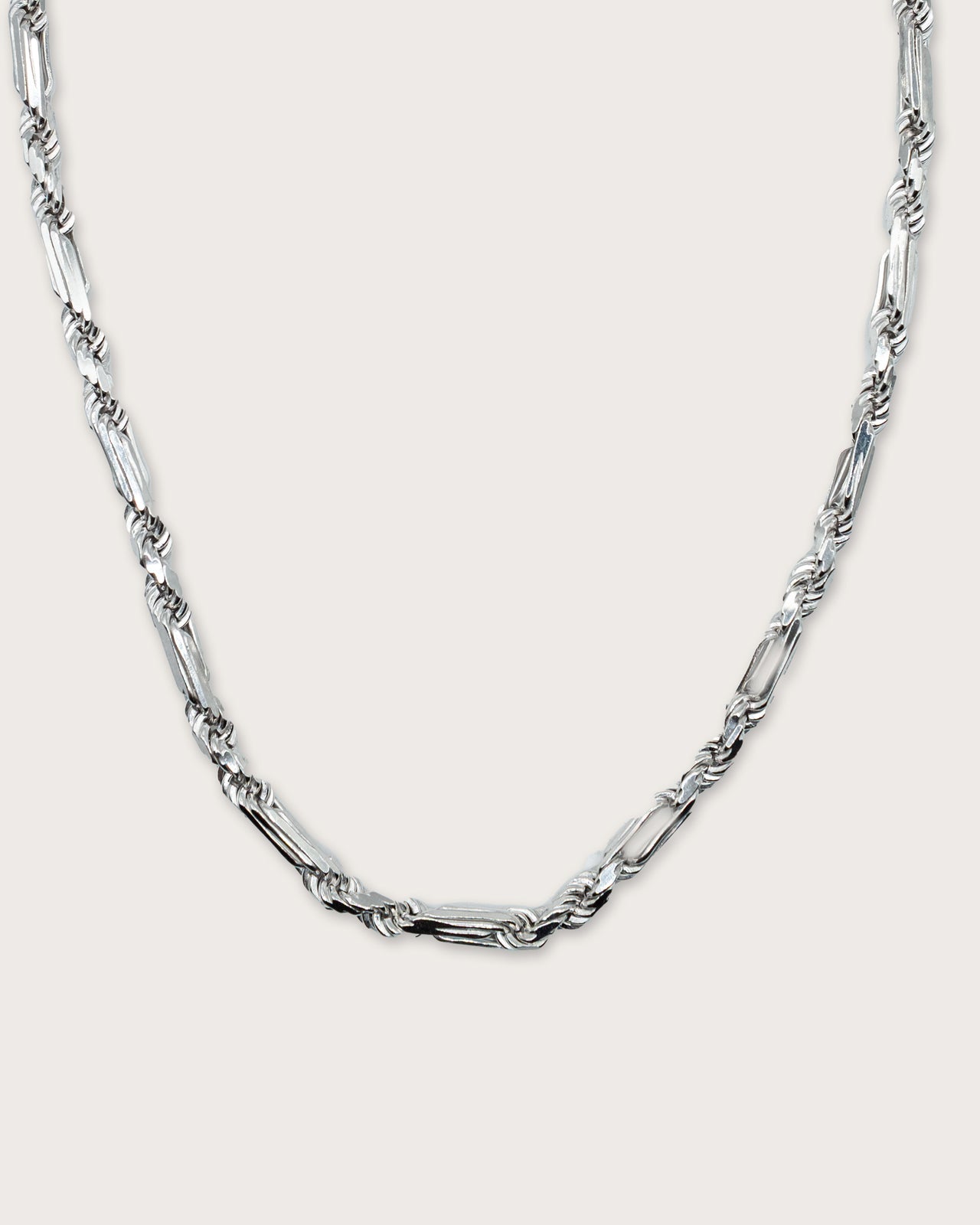 Silver Barbed Link Chain