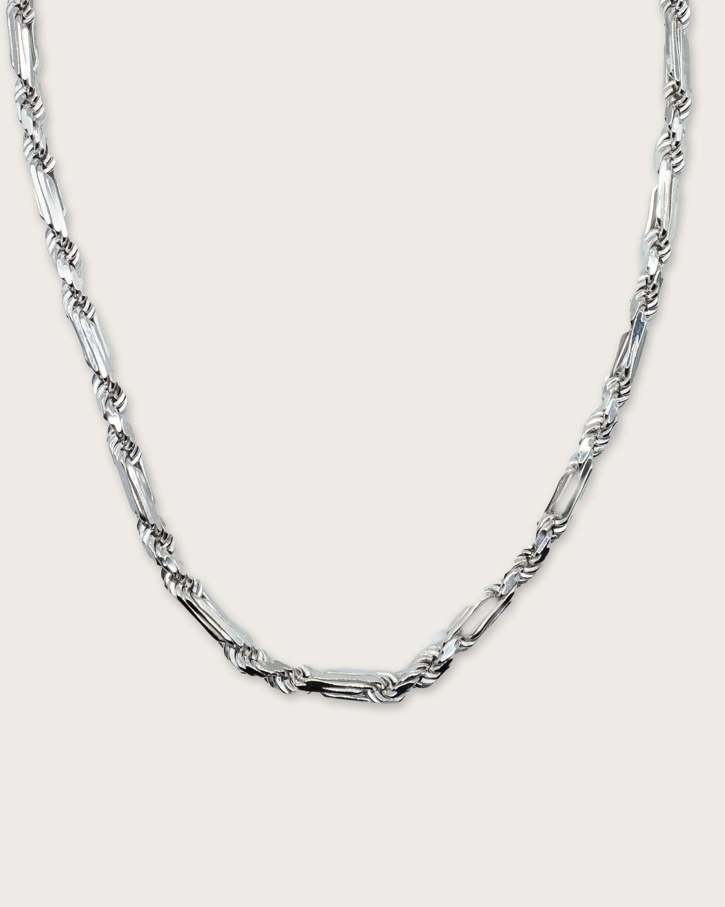 Silver Barbed Link Chain