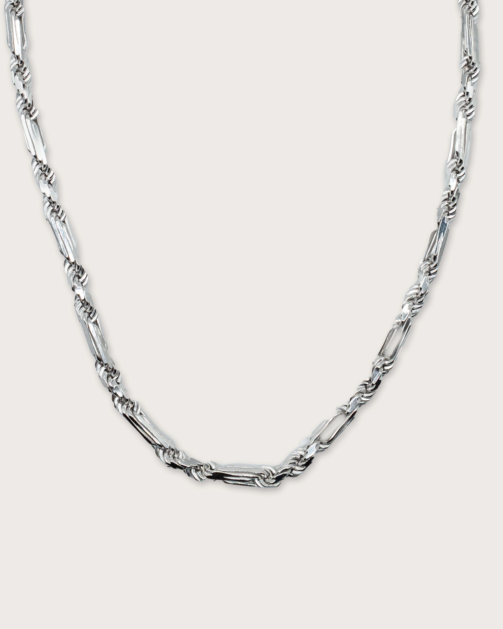 Silver Barbed Link Chain