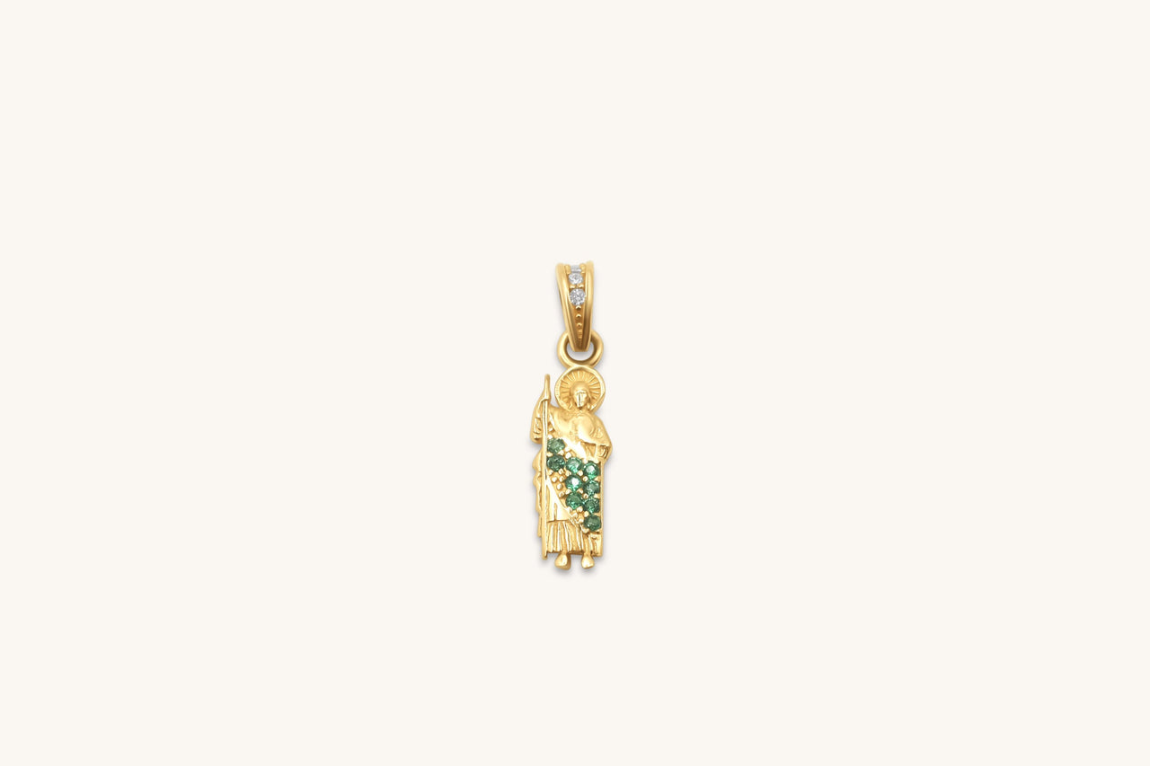 Micro Emerald Saint Pendant