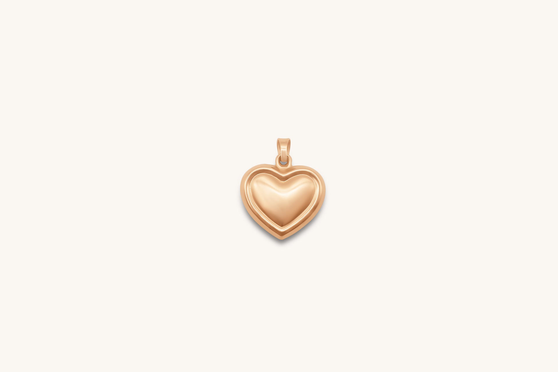 Mini Two-Toned Textured Heart Pendant