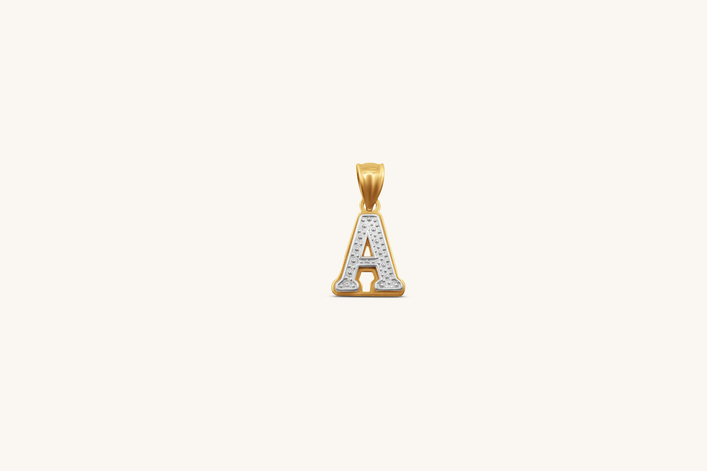 Initial Double Plated Two-Tone Pendant