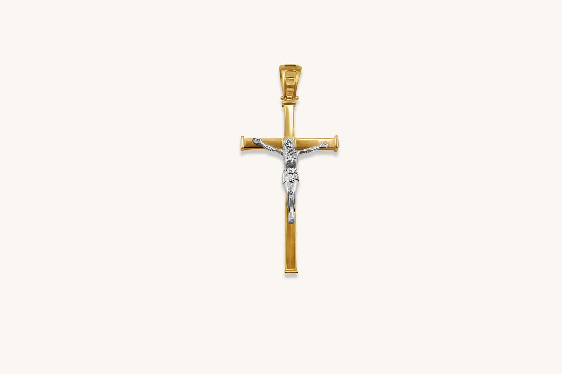 Two-Toned Crucifix Pendant