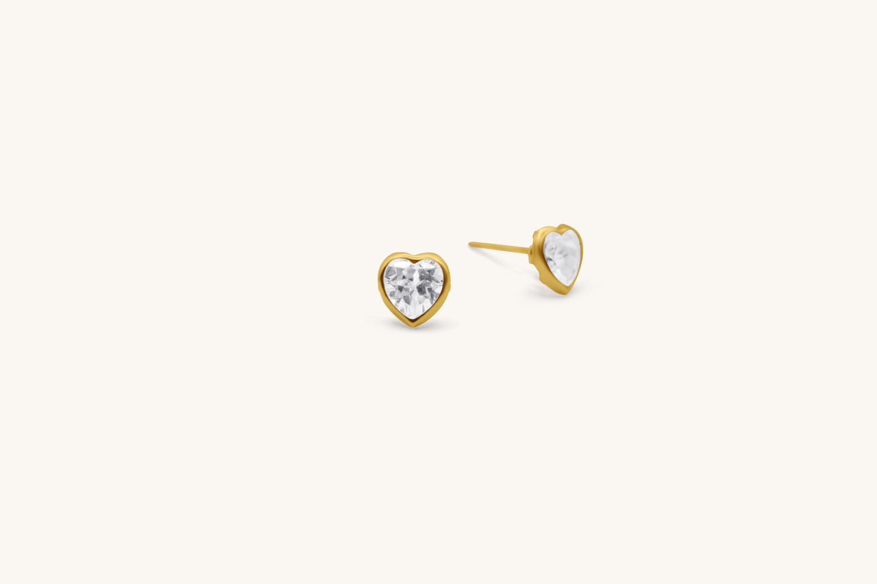 Heart Crystal Studs