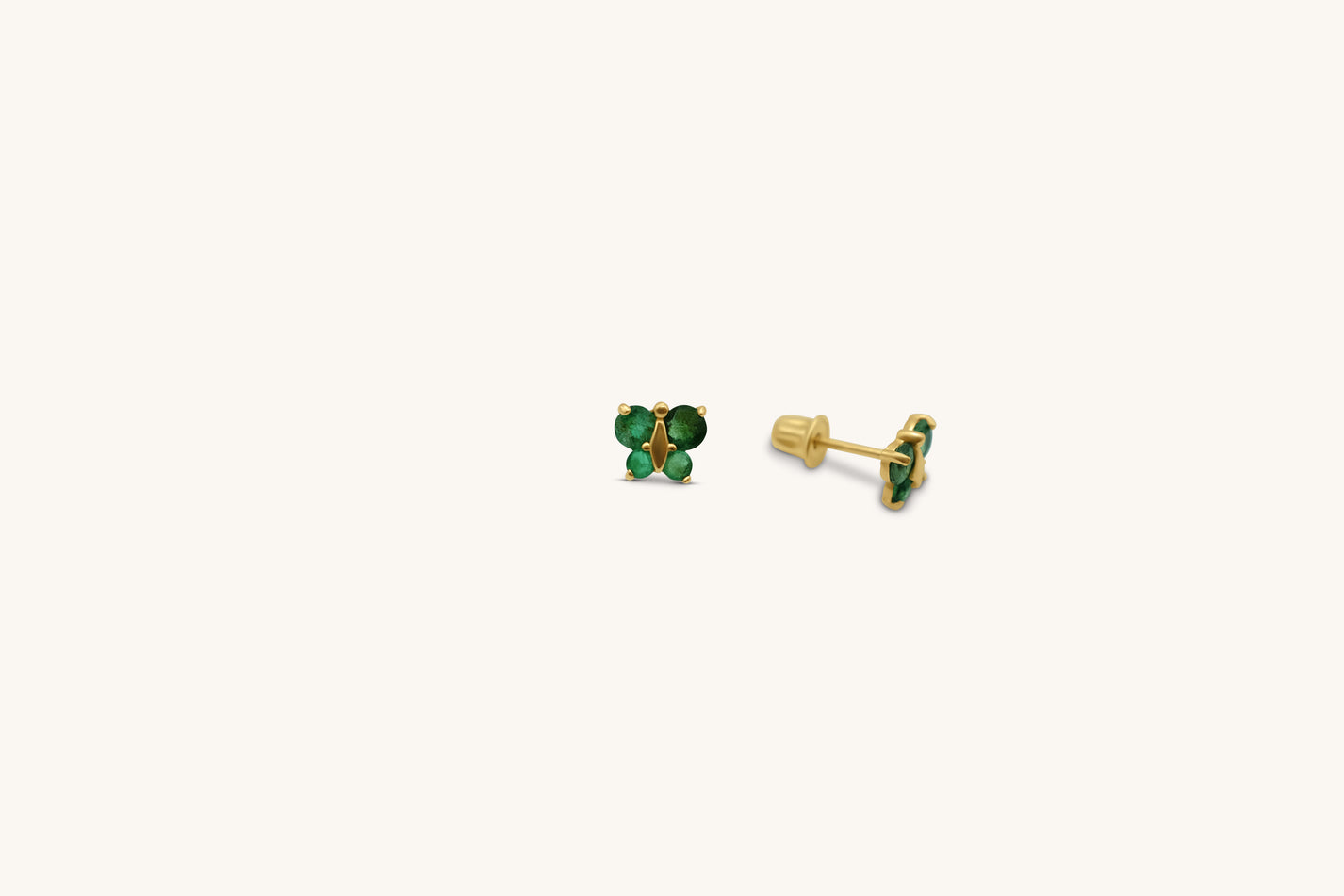 Green Butterfly Wings Studs