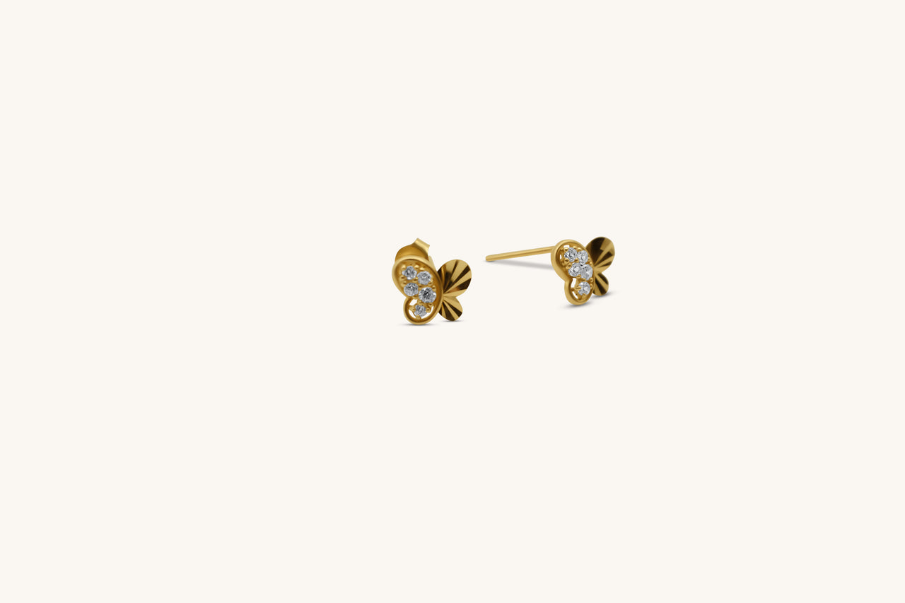 Lucky Butterfly Clover Studs