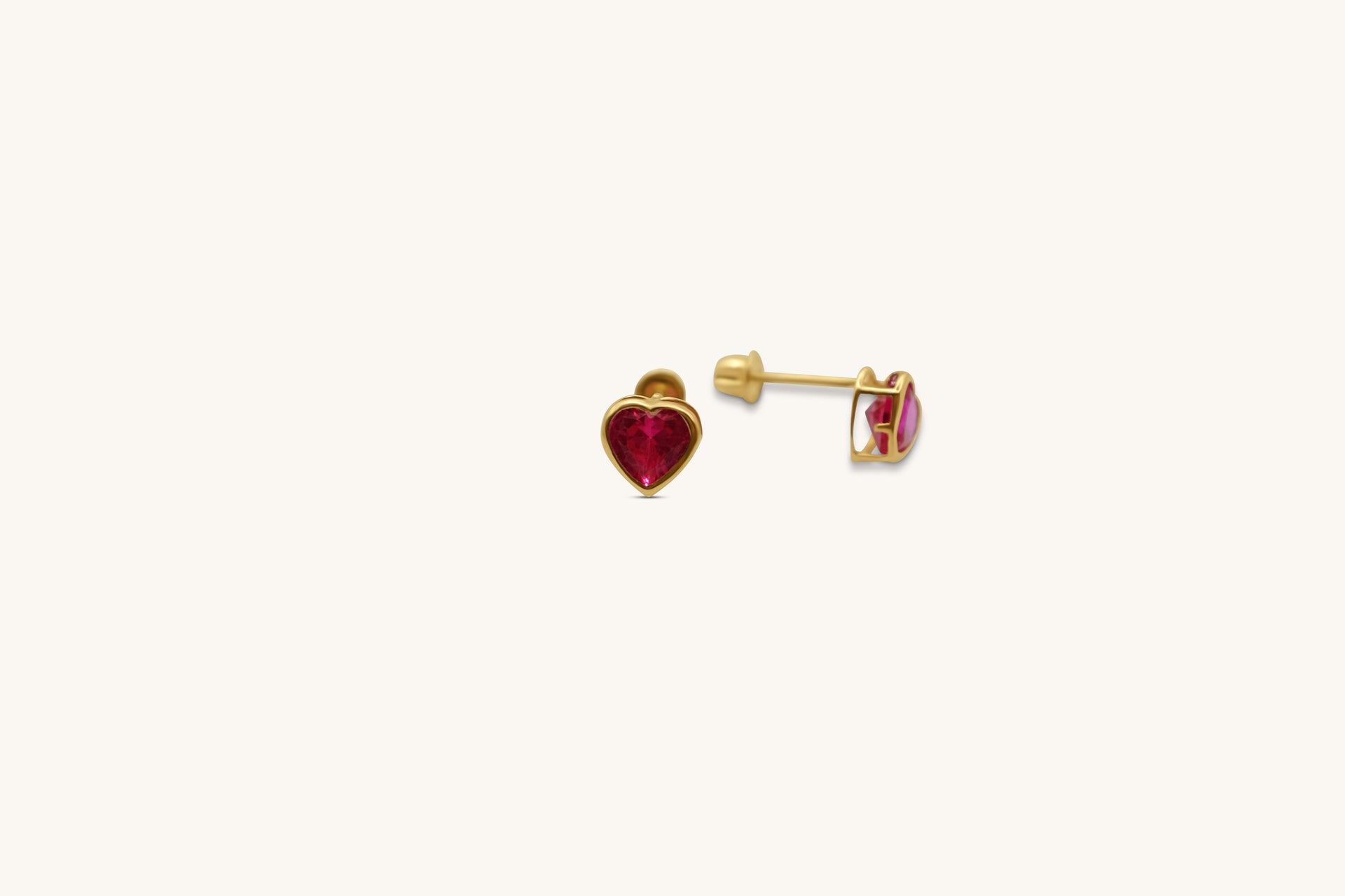 Red Heart Studs