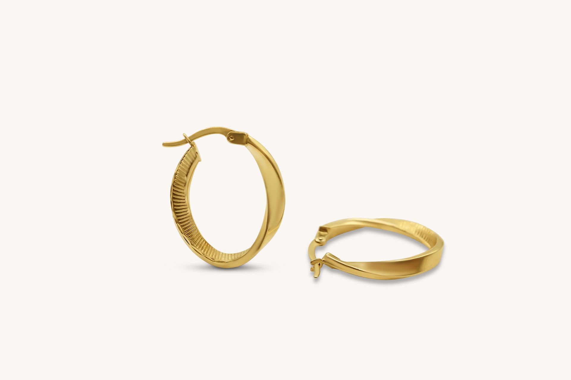 Textured Ribbon Hoops