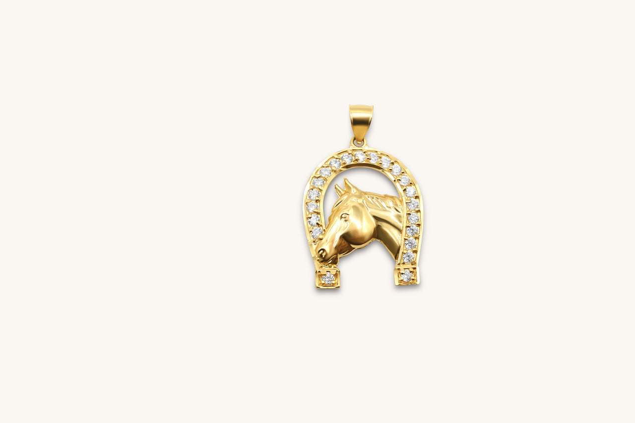 Large Equestrian Horseshoe Pendant