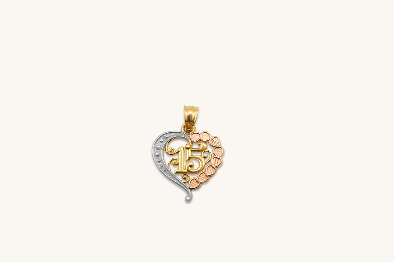 Quinceañera Heart Pendant