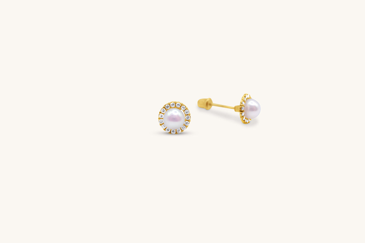 Opalescent Halo Studs