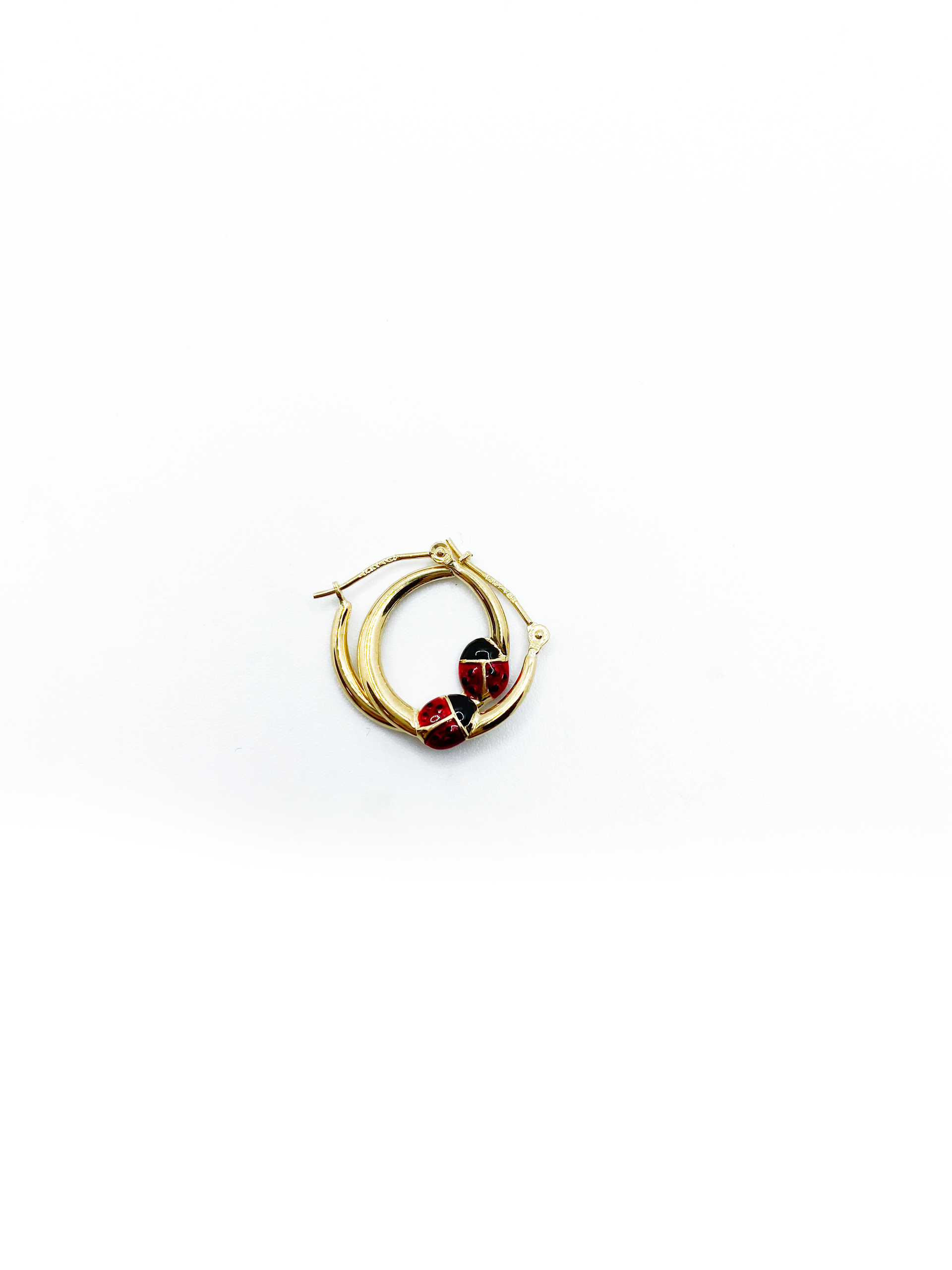 Lady Bug Hoops