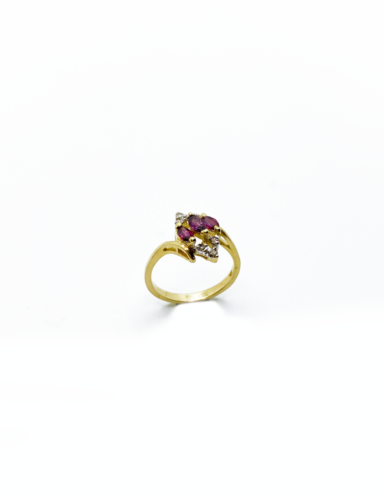 Amethyst Diamond Ring