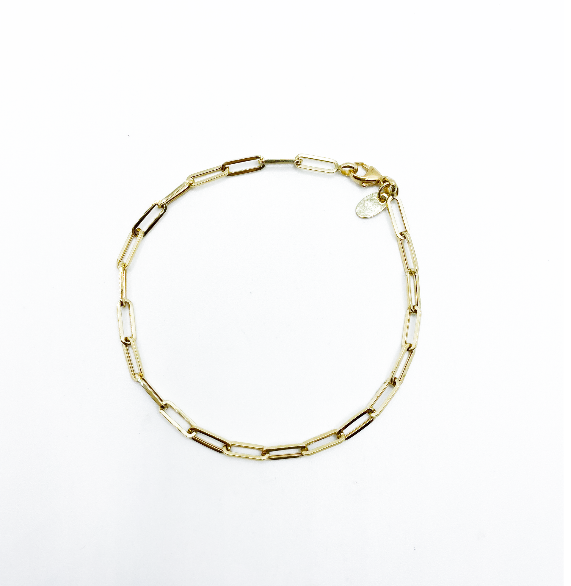 Thin Paper Clip Bracelet