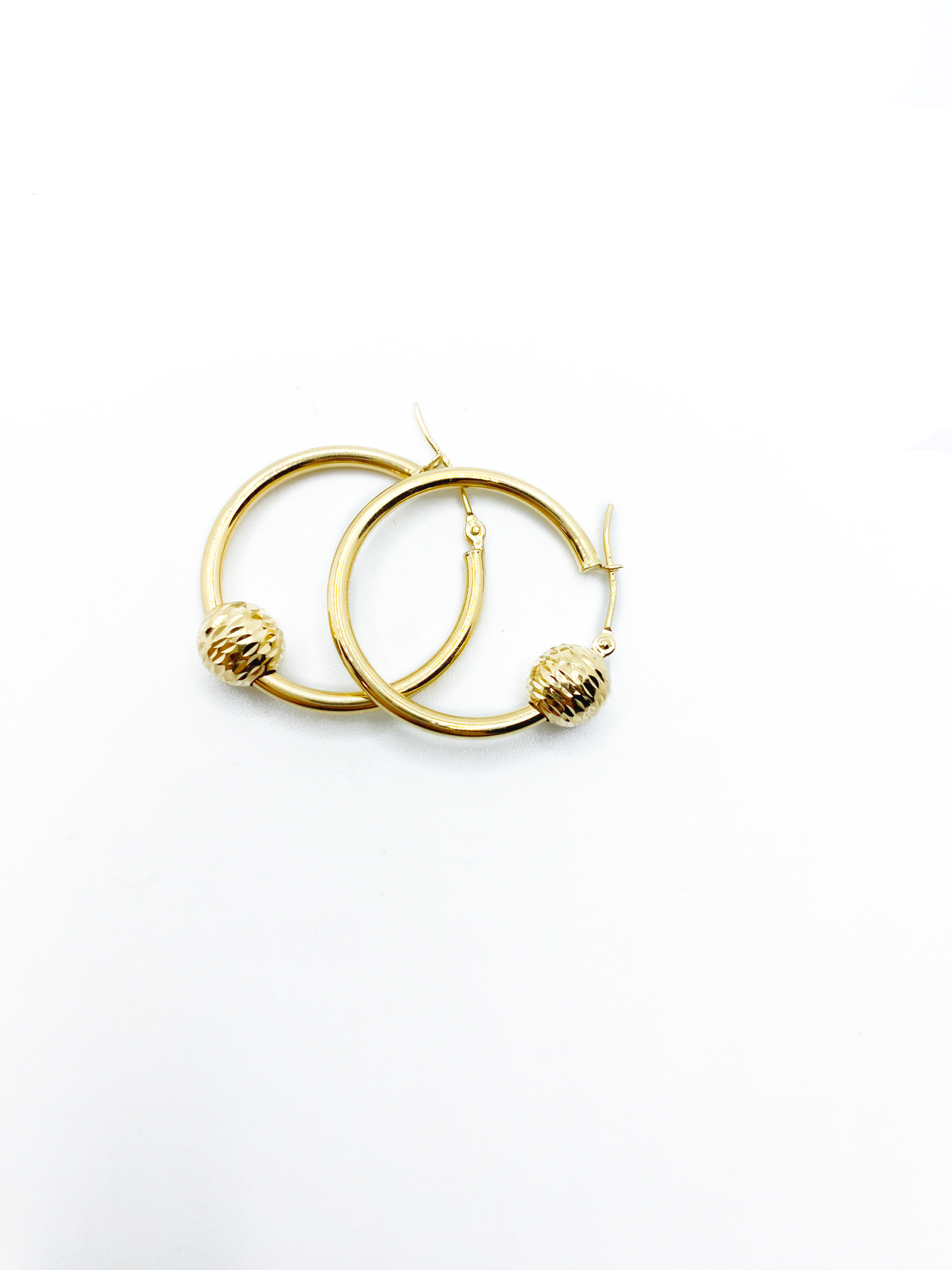 Gold Hoops with Balls