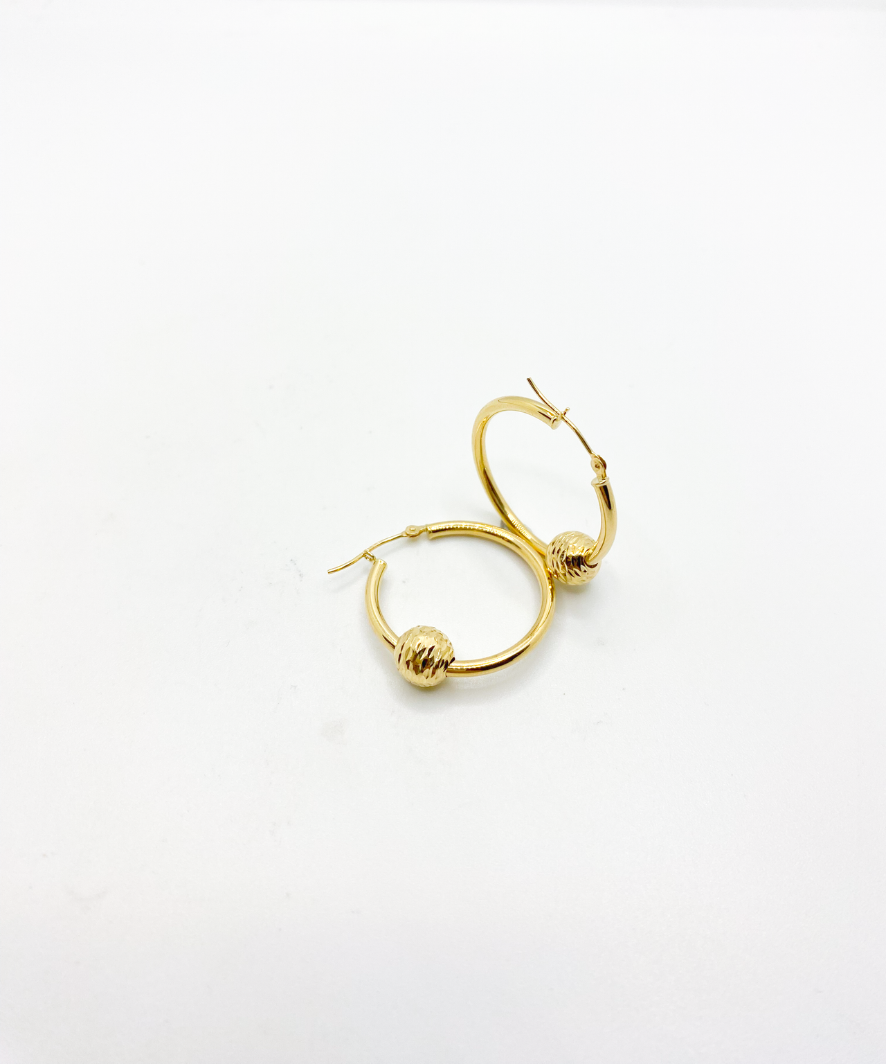 Gold Hoops with Balls