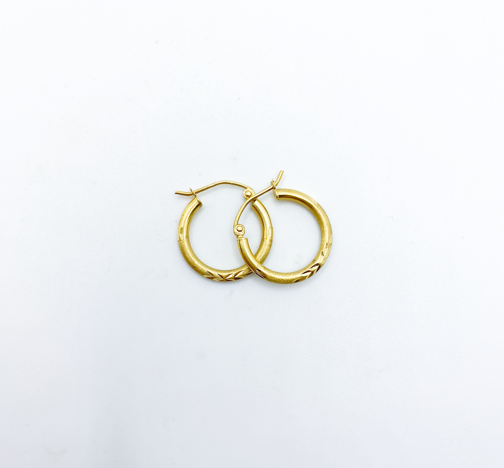 Small Diamond Cut Hoops