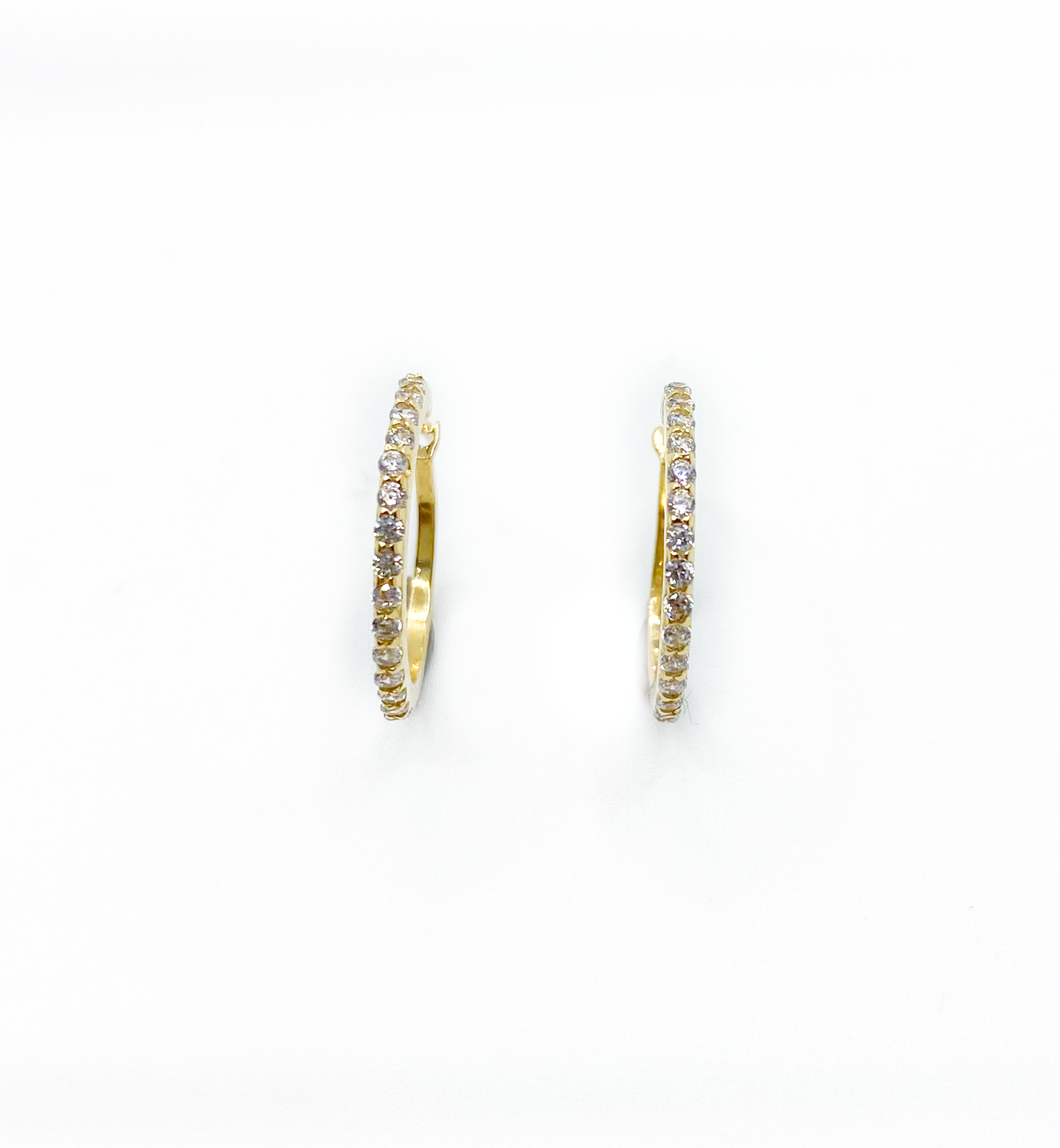 Pave Teeny Hoops