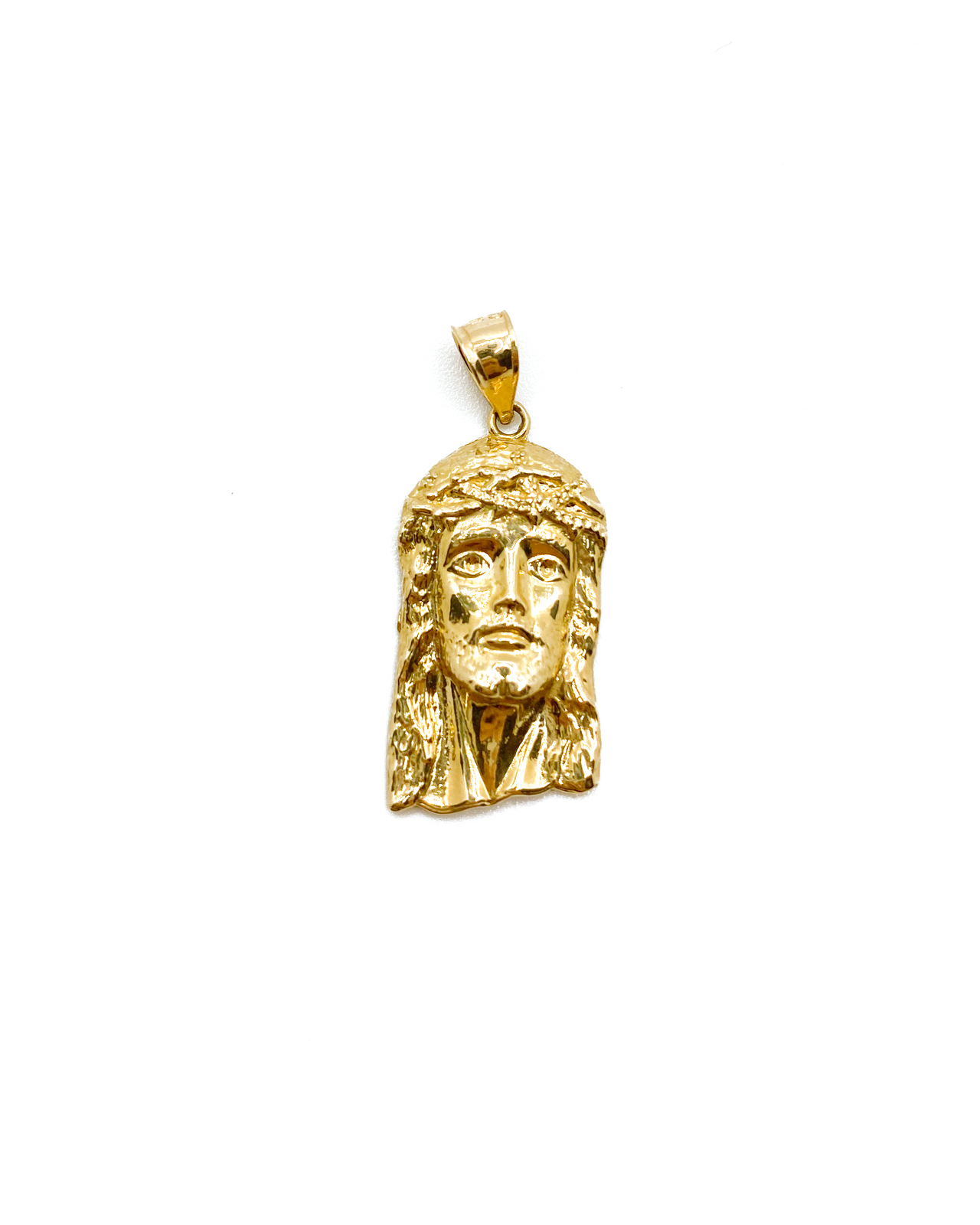 All-Gold Christ Face Pendant