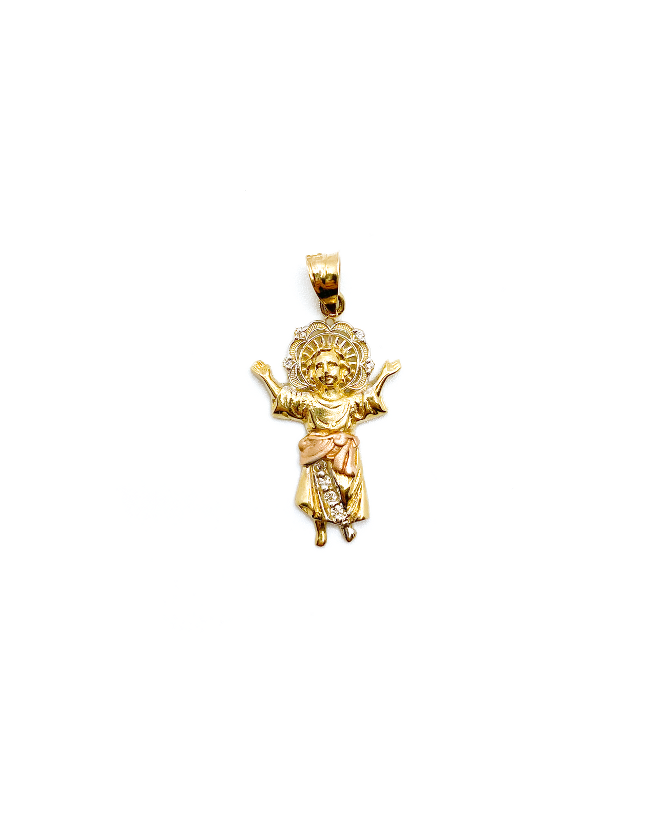 Tri-Color Angel Figure Pendant