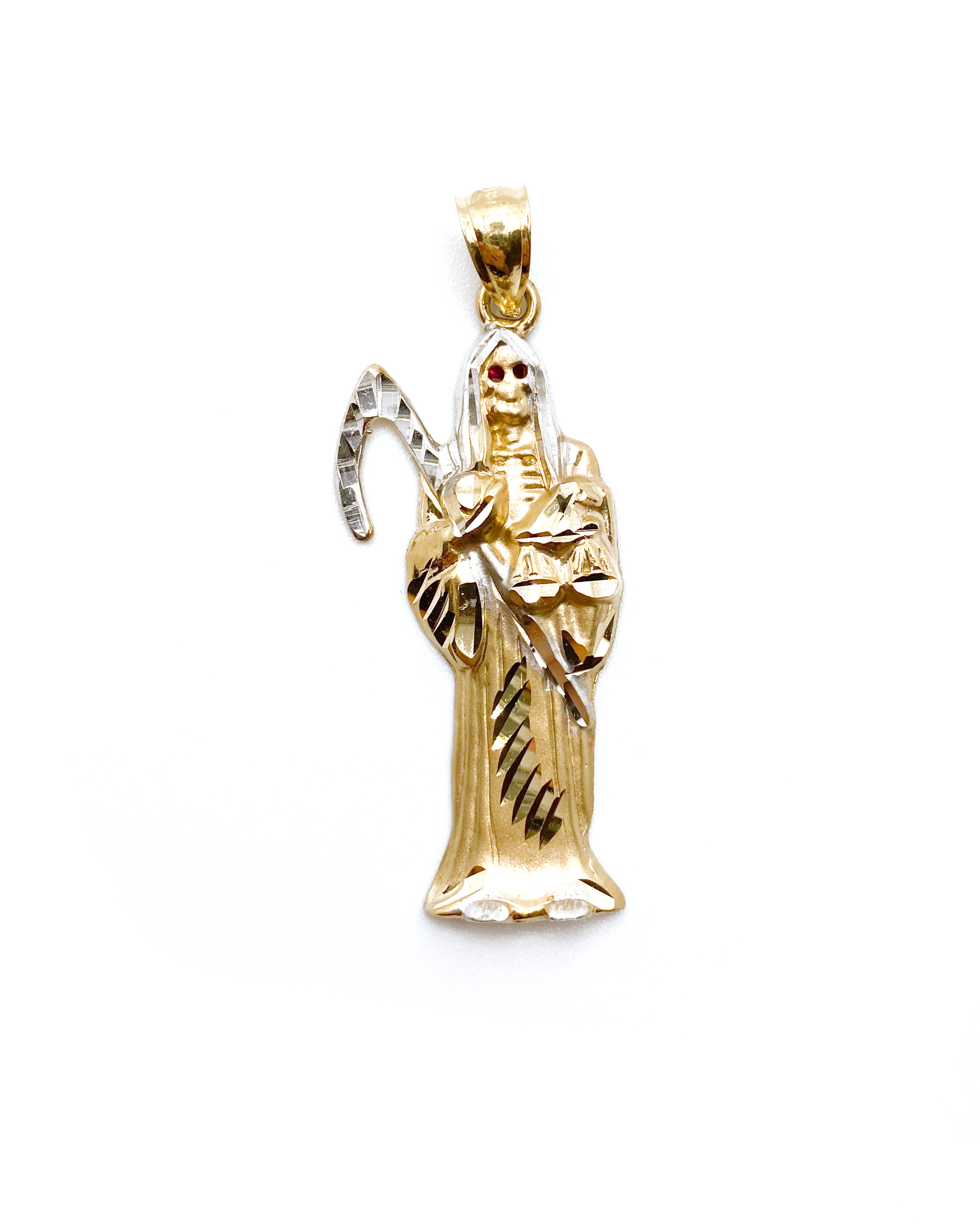 Gold grim 2025 reaper pendant