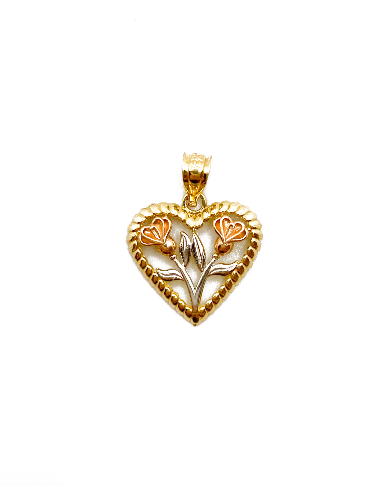 Tri-Color Heart Pendant