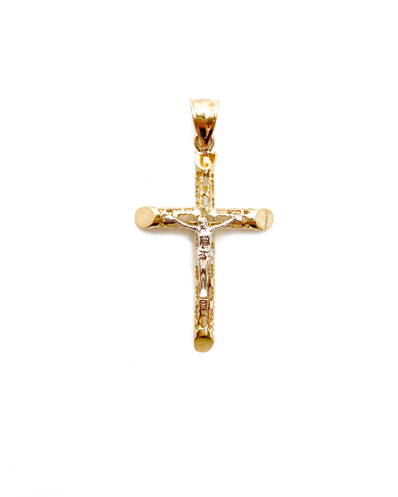 Two-Tone Christ on Cross Pendant