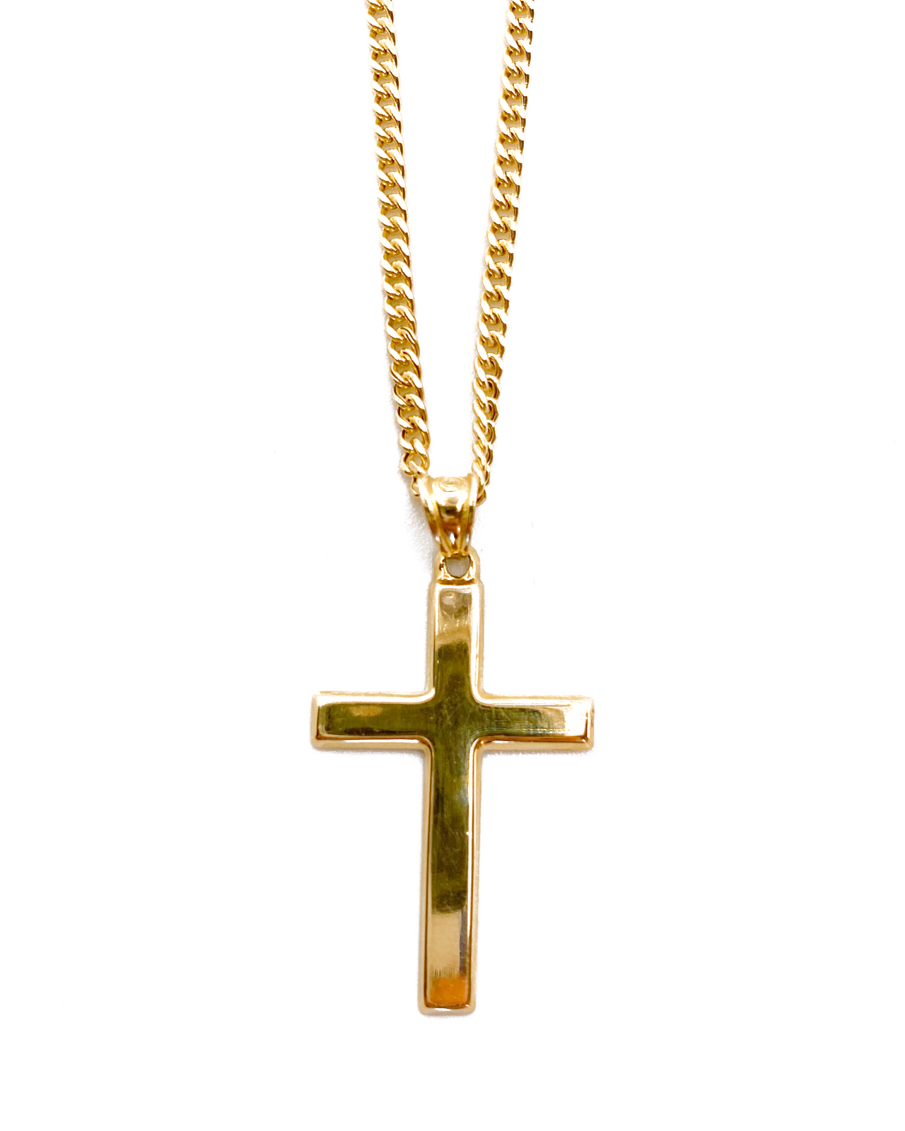 The Solid Gold Cross Necklace