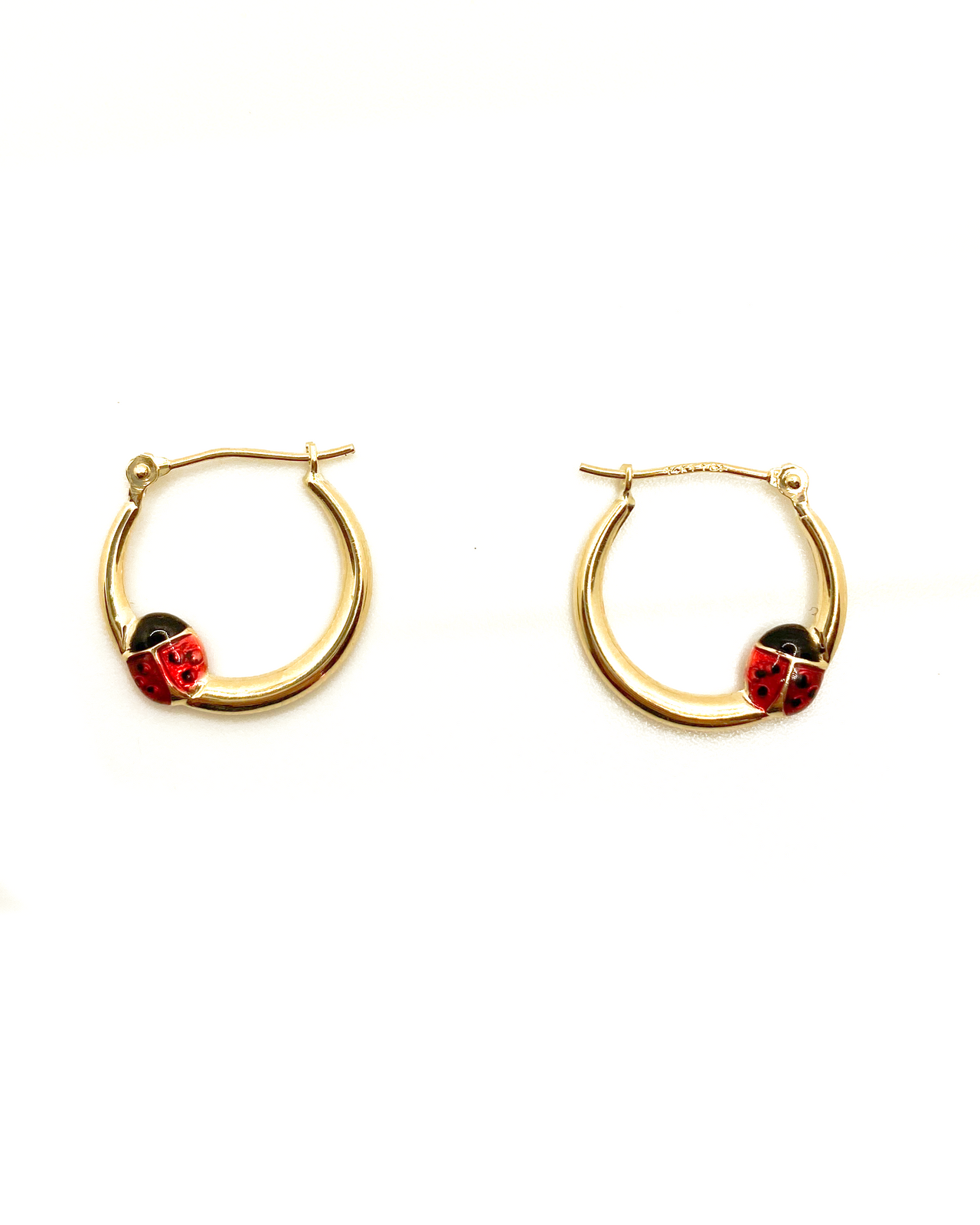 Lady Bug Hoops