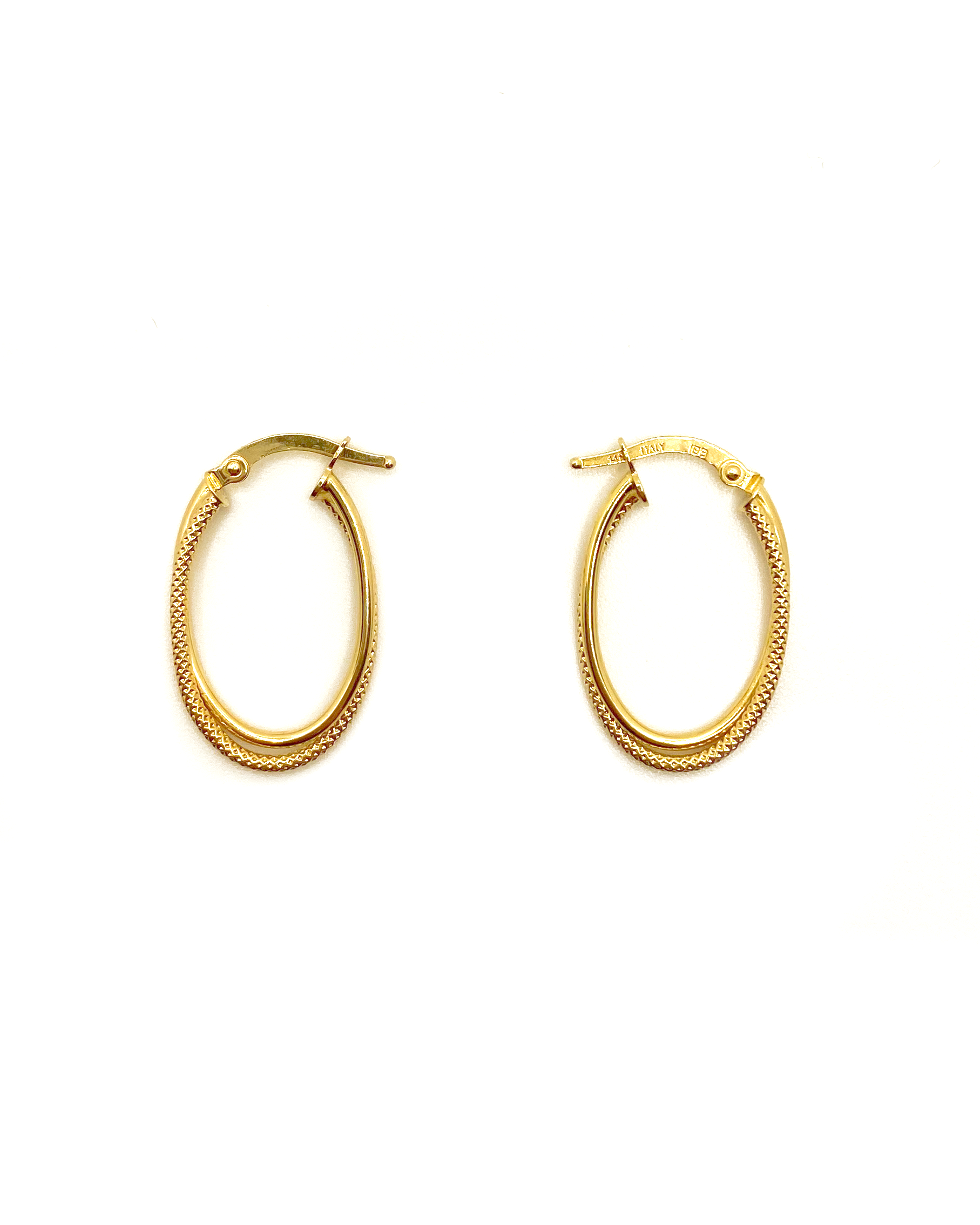 Two-Texture Oval Hoops