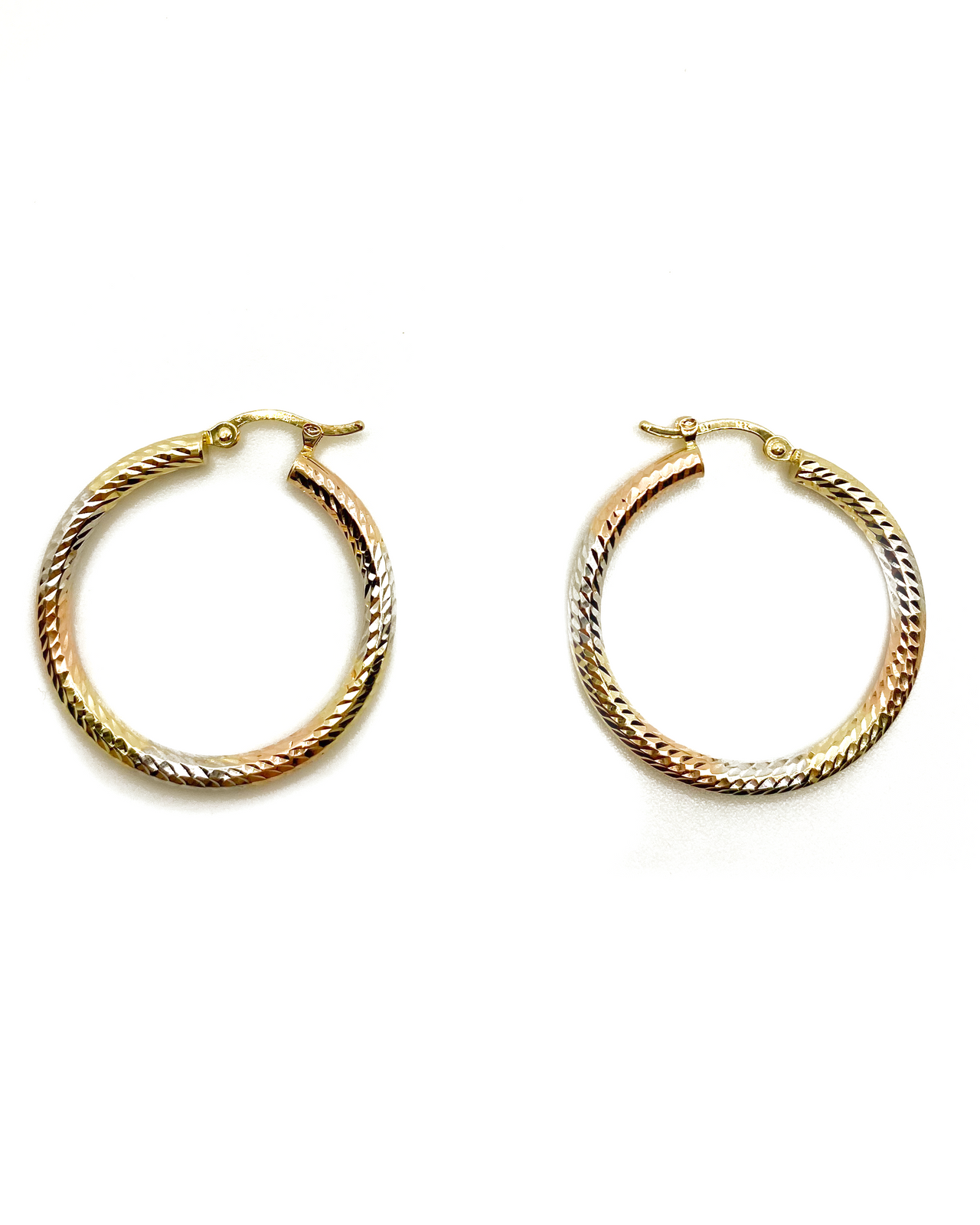 Tri-Color Rounded Hoops