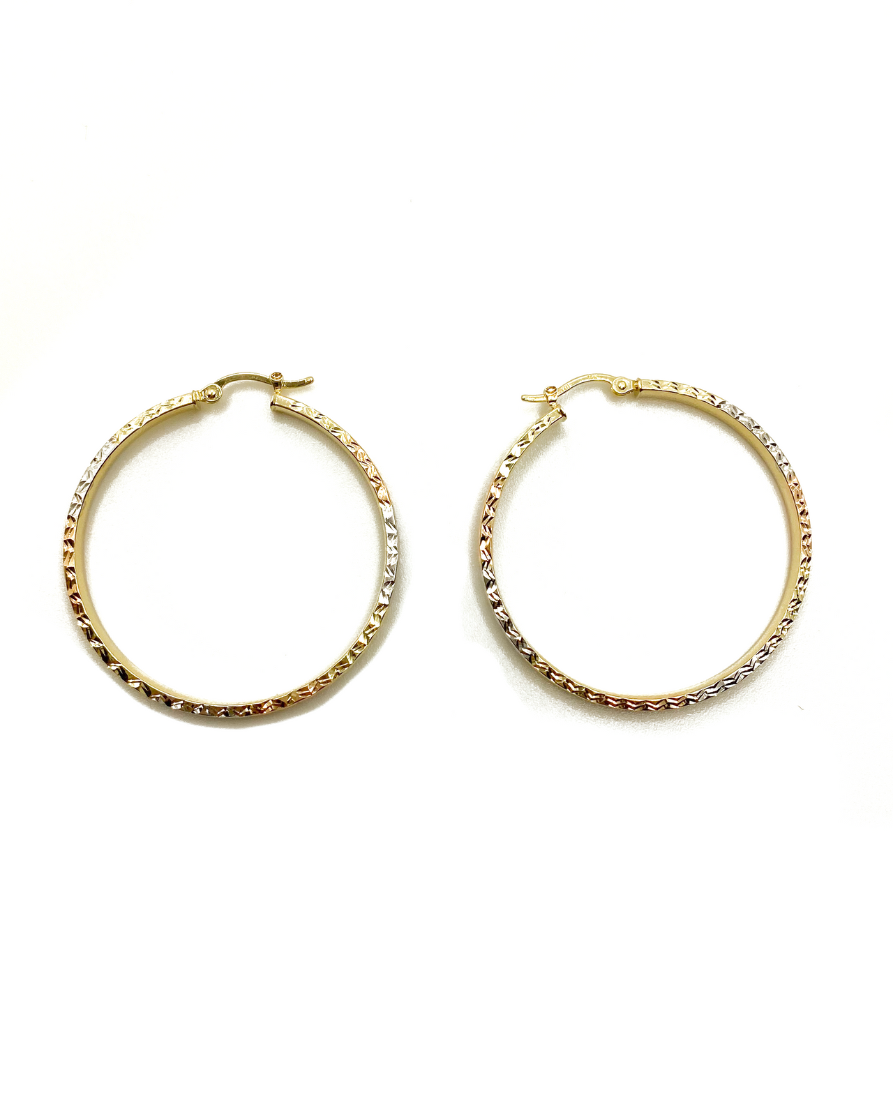 Tri-Color Detail Hoops