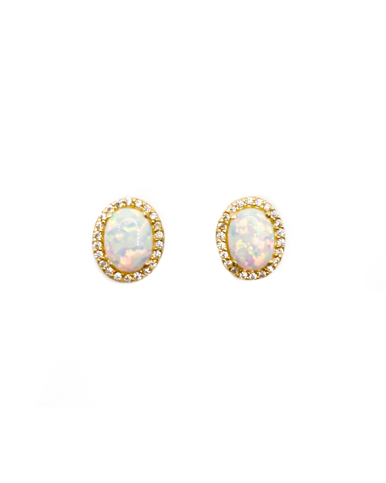 Big Opal Diamond Earrings