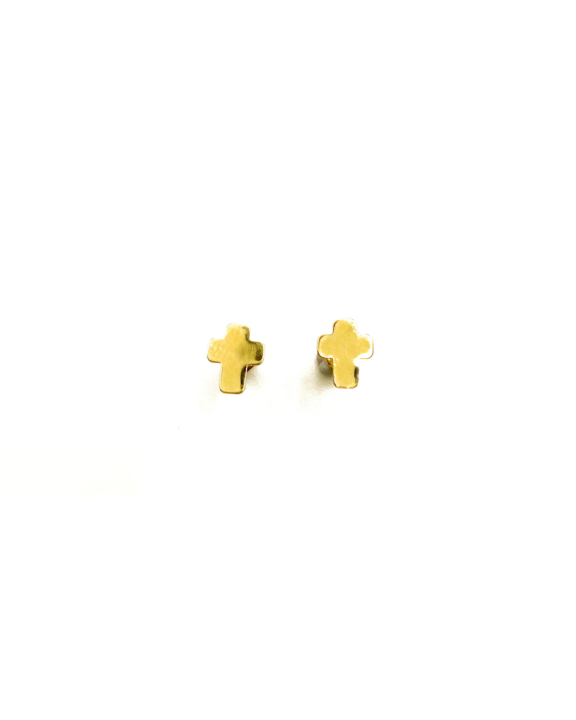 Mini Gold Cross Studs