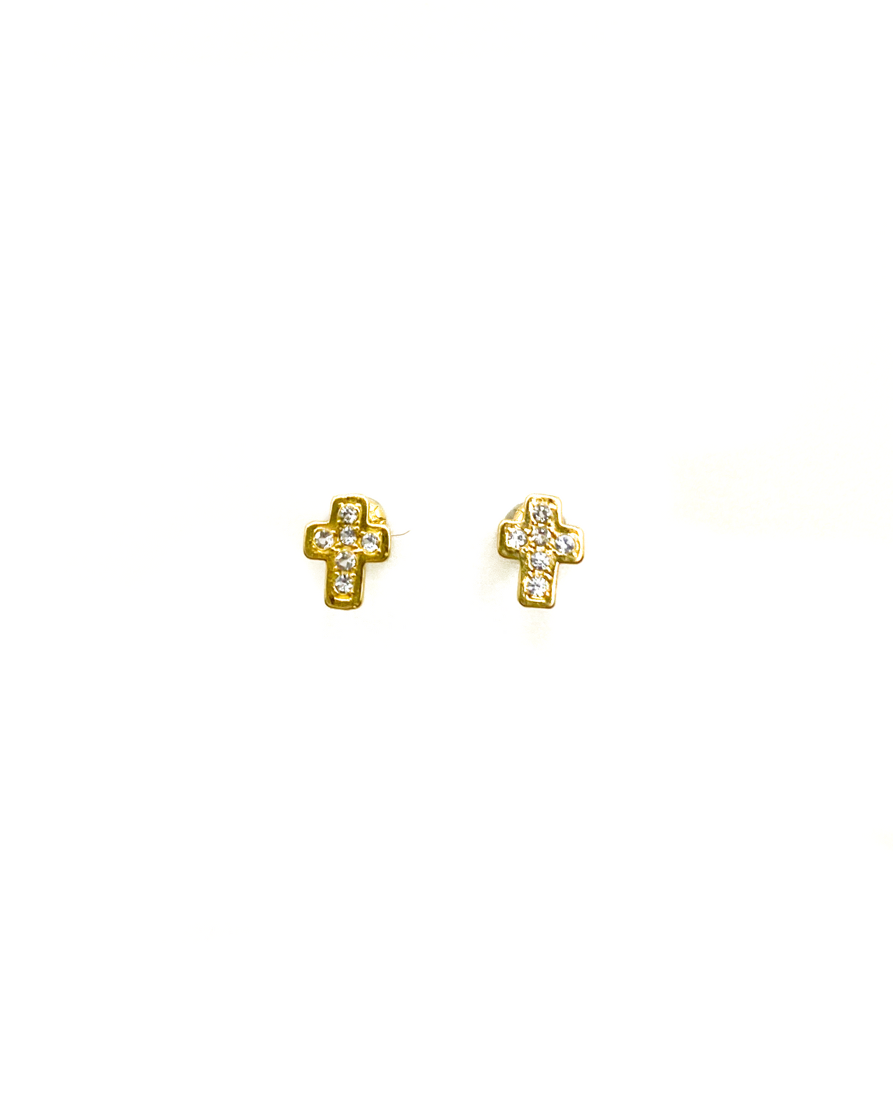 Mini Cross Studs with Stones