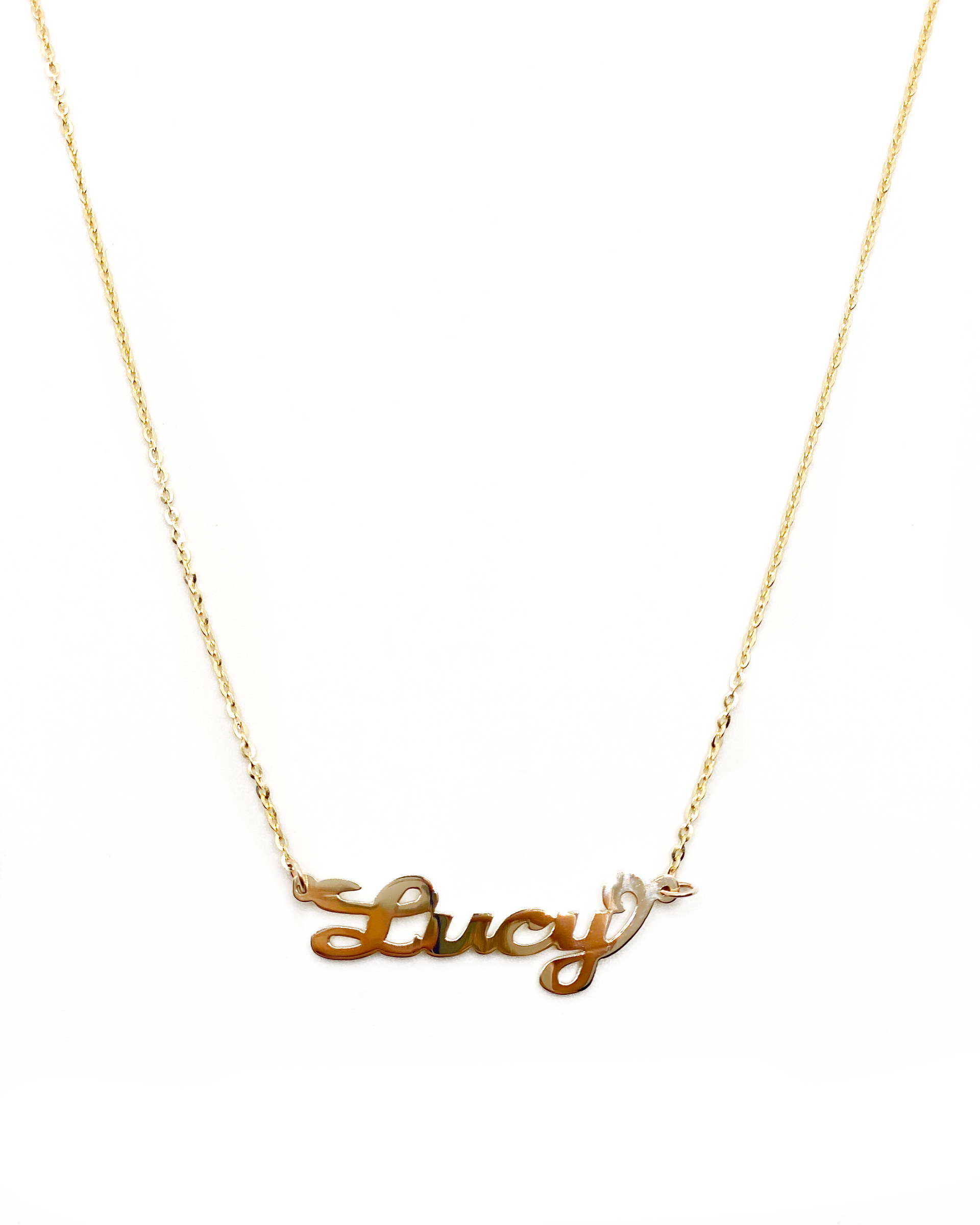 Smaller Single Plated All-Gold Name Plate