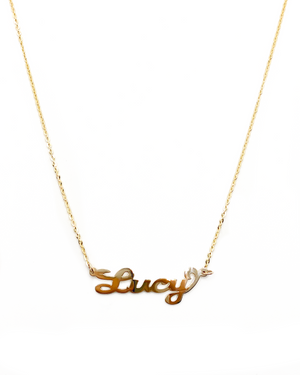 Smaller Single Plated All-Gold Name Plate