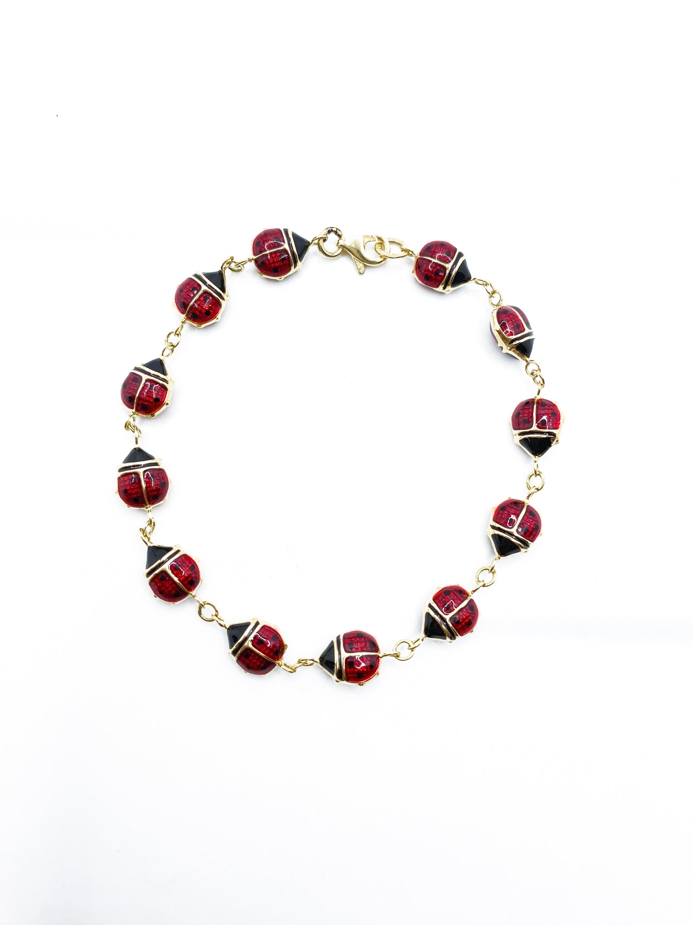 Lady Bug Enamel Bracelet